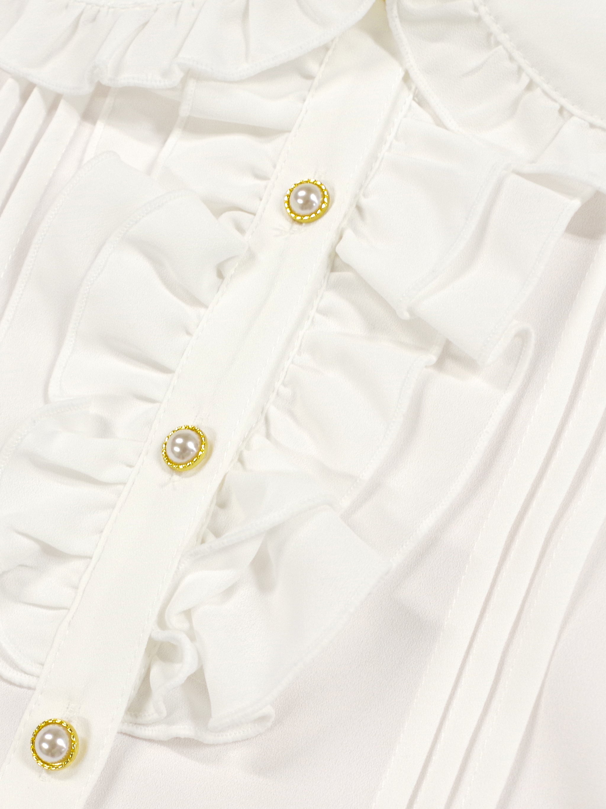 ダブルフリル丸襟長袖ブラウス |Amavel(アマベル)公式サイト