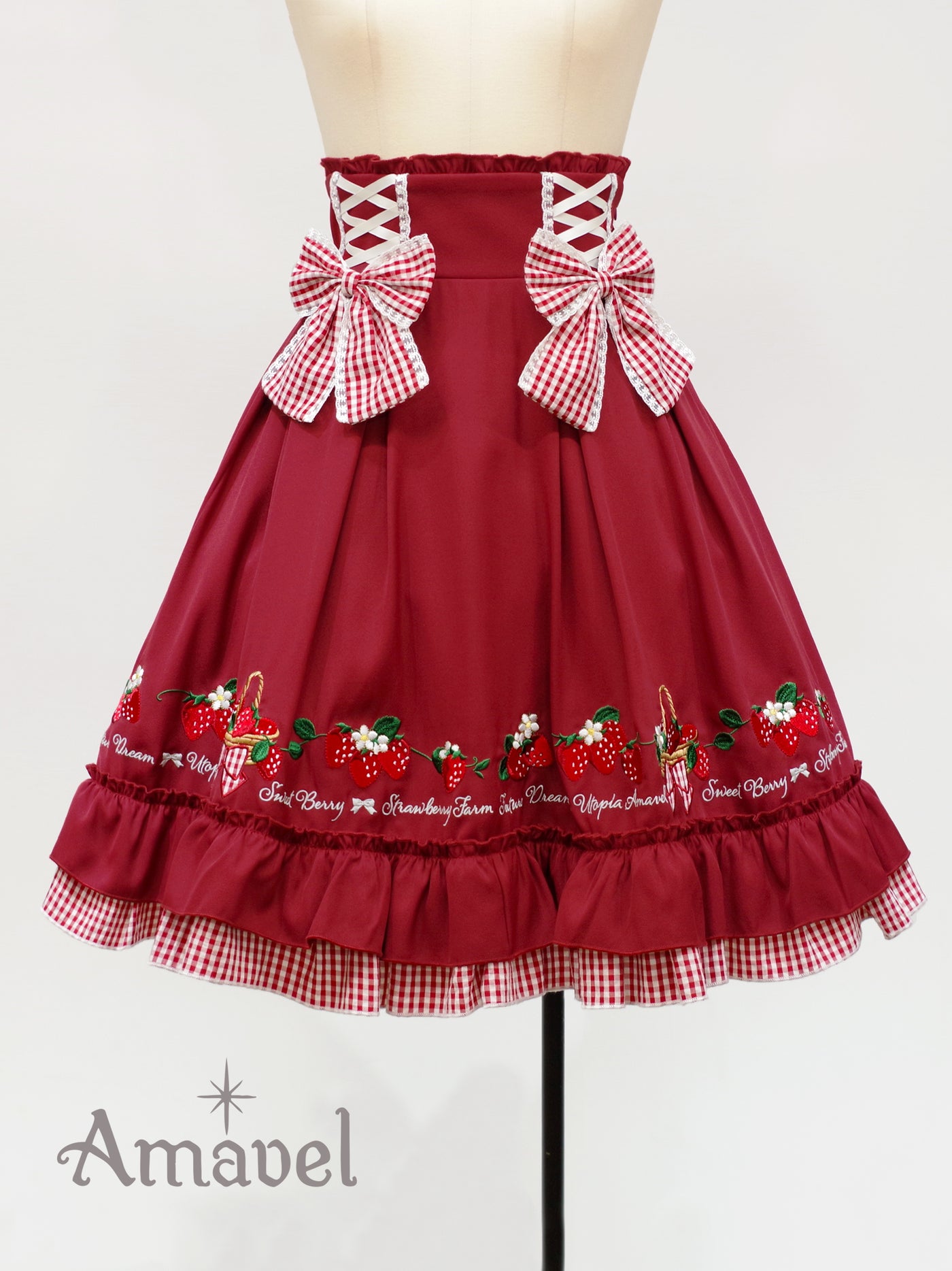 【クーポン対象外】Strawberry Farmフリルスカート