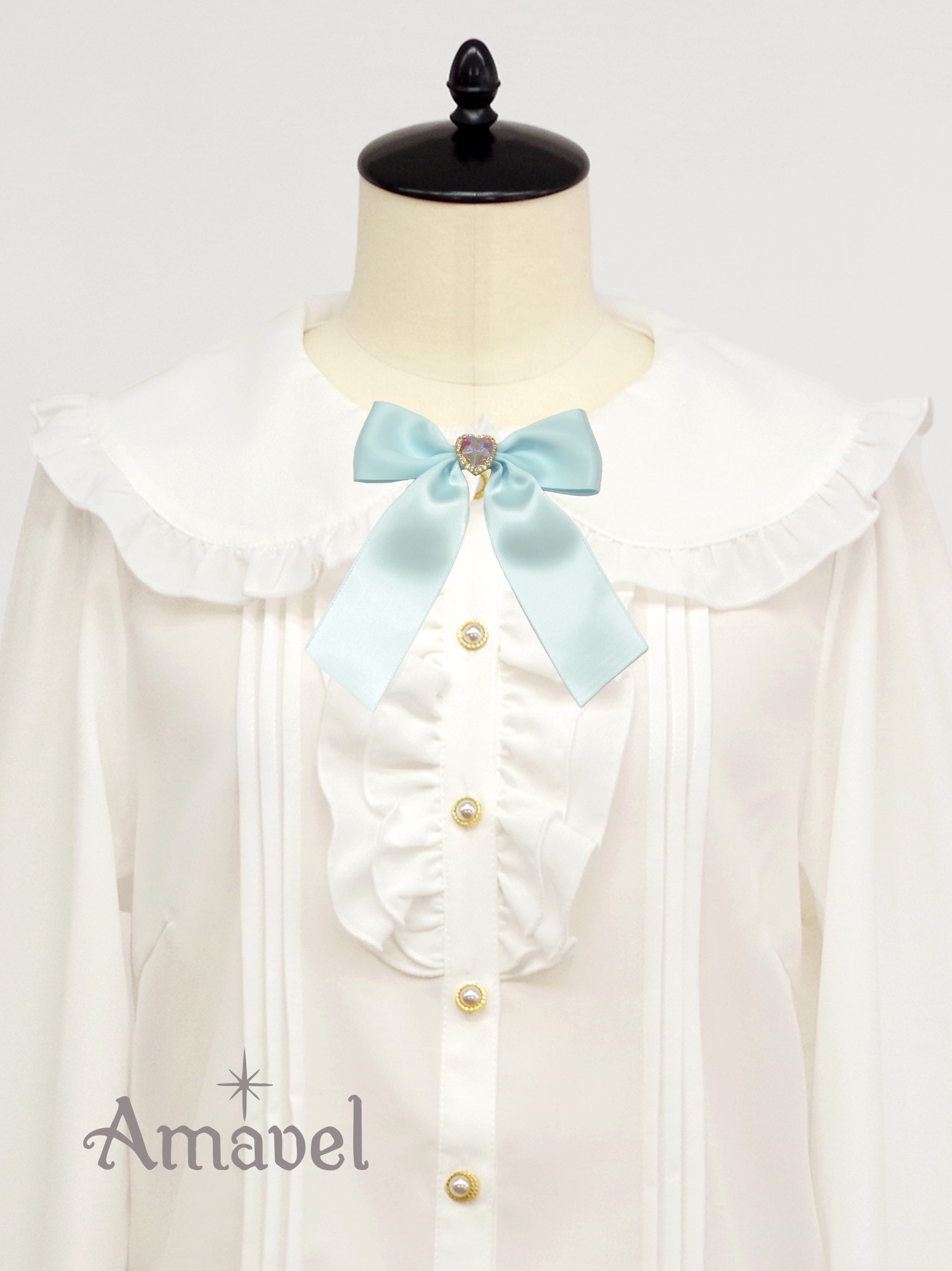 ハートビジュー付リボンブローチ |Amavel(アマベル)公式サイト