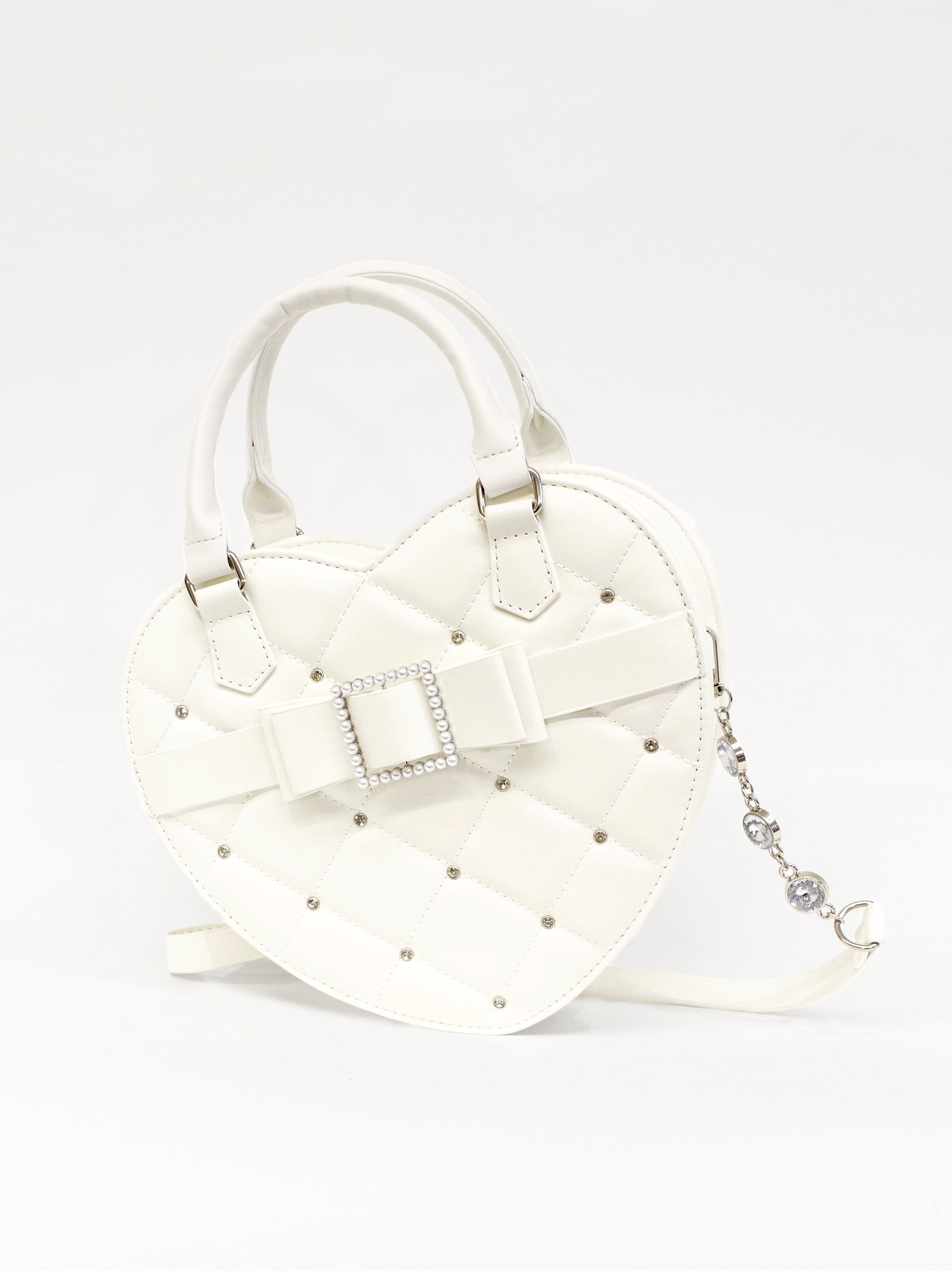 キルティングハートショルダーバッグ オフホワイト(Off White) FREE |Amavel(アマベル)公式サイト