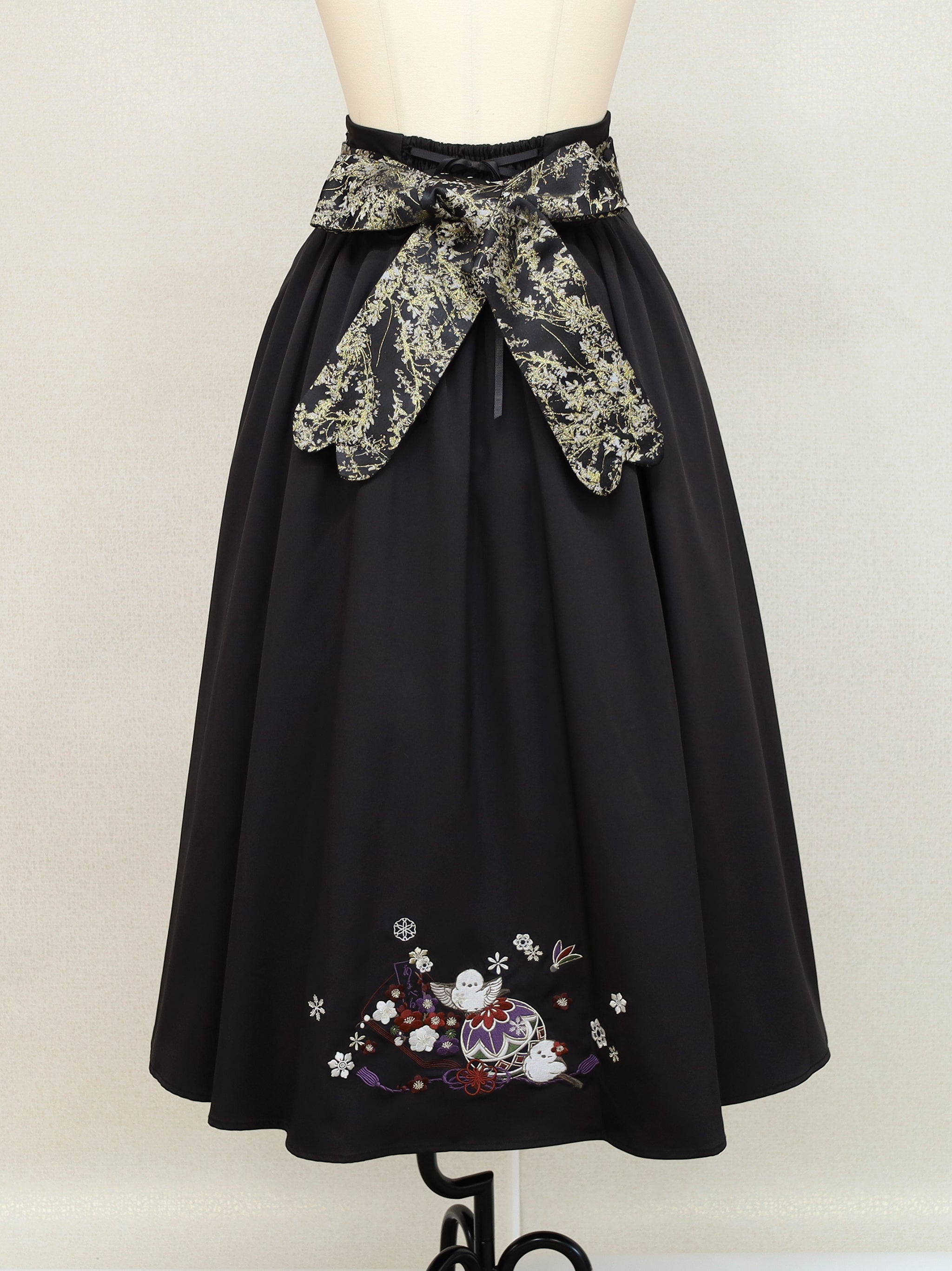 手まり遊びとシマエナガ 和風スカート |Amavel(アマベル)公式サイト