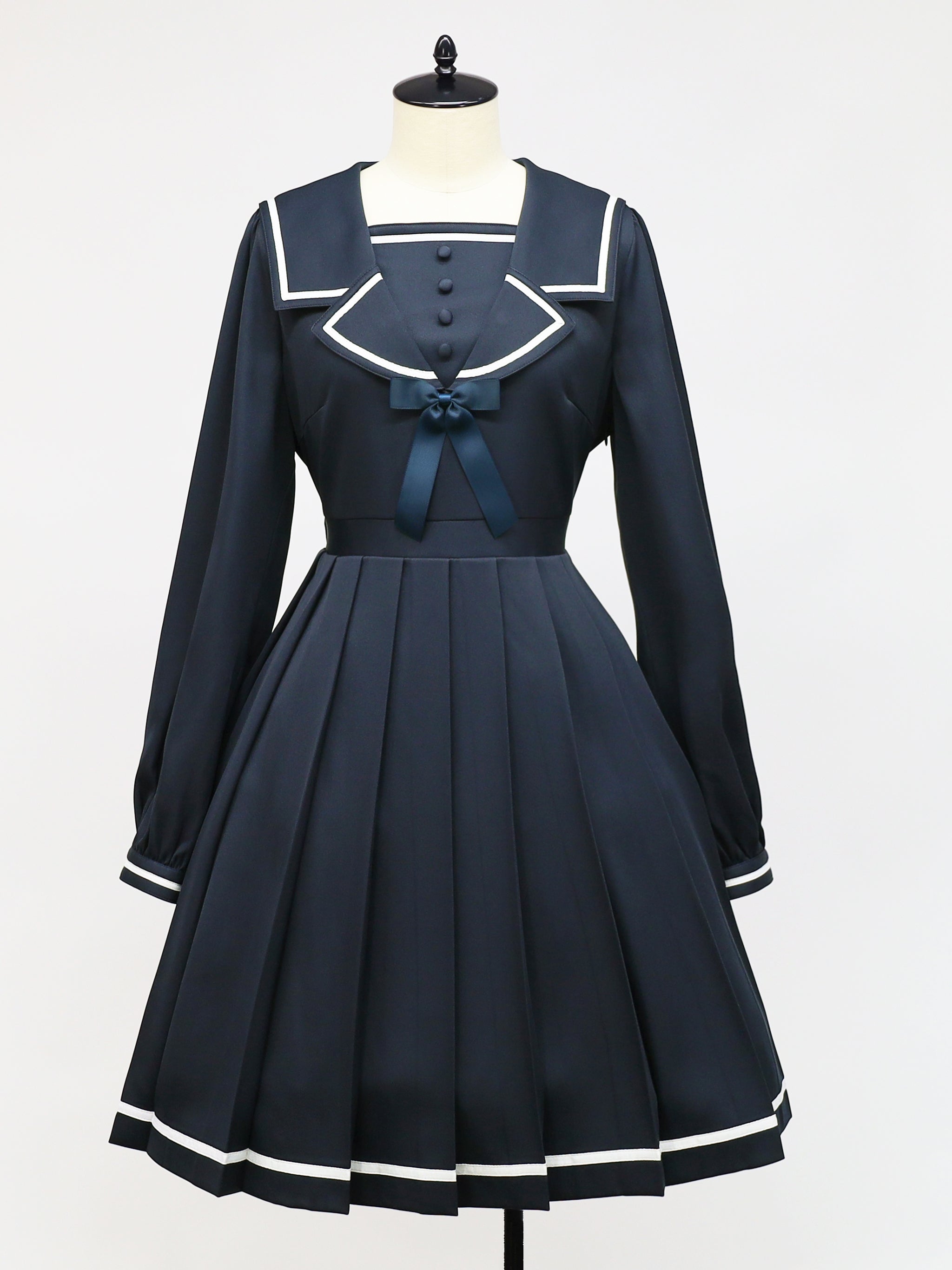 テーラードセーラープリーツワンピース ネイビー(Navy) FREE |Amavel(アマベル)公式サイト