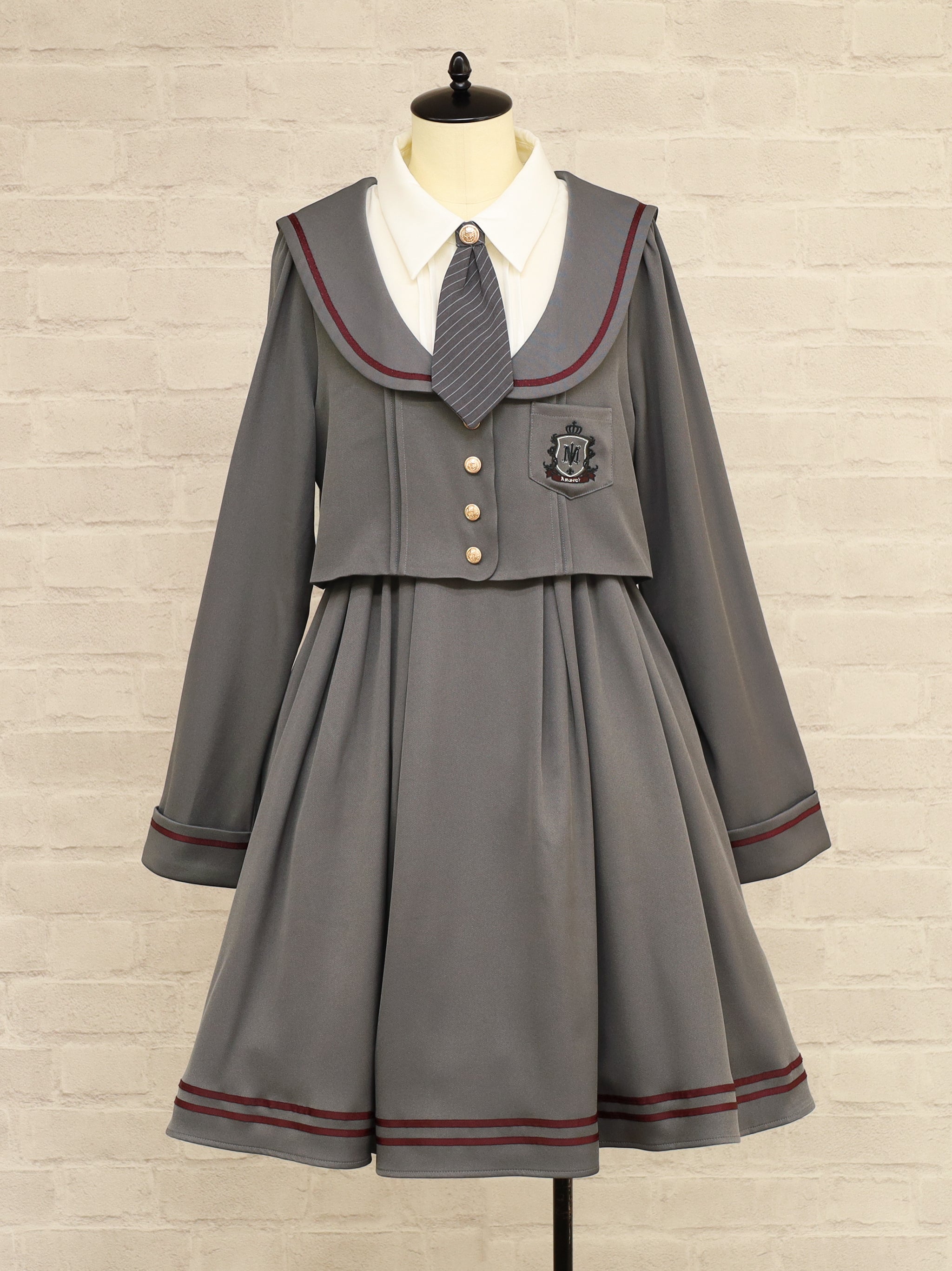 Noble Academy Setup風セーラーワンピース グレー(Gray) FREE |Amavel(アマベル)公式サイト