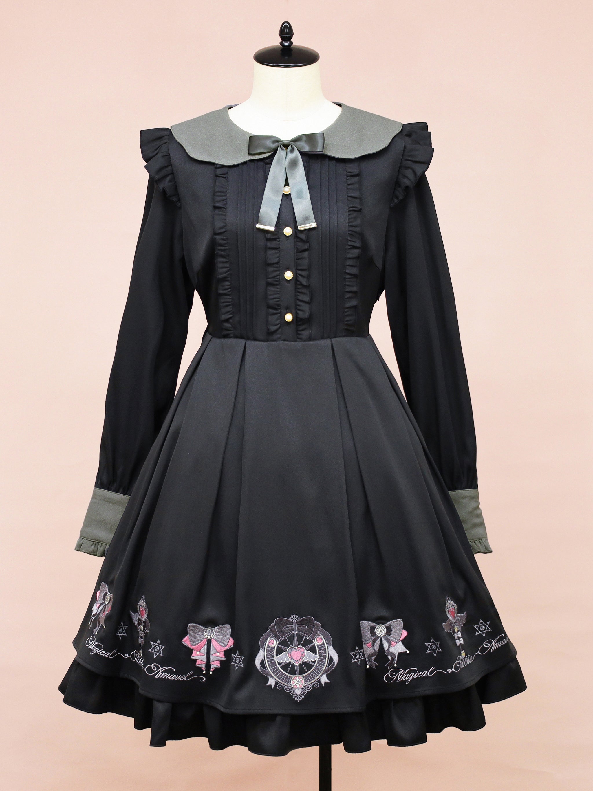 Magical Ribbon ワンピース ブラック(Black) FREE |Amavel(アマベル)公式サイト