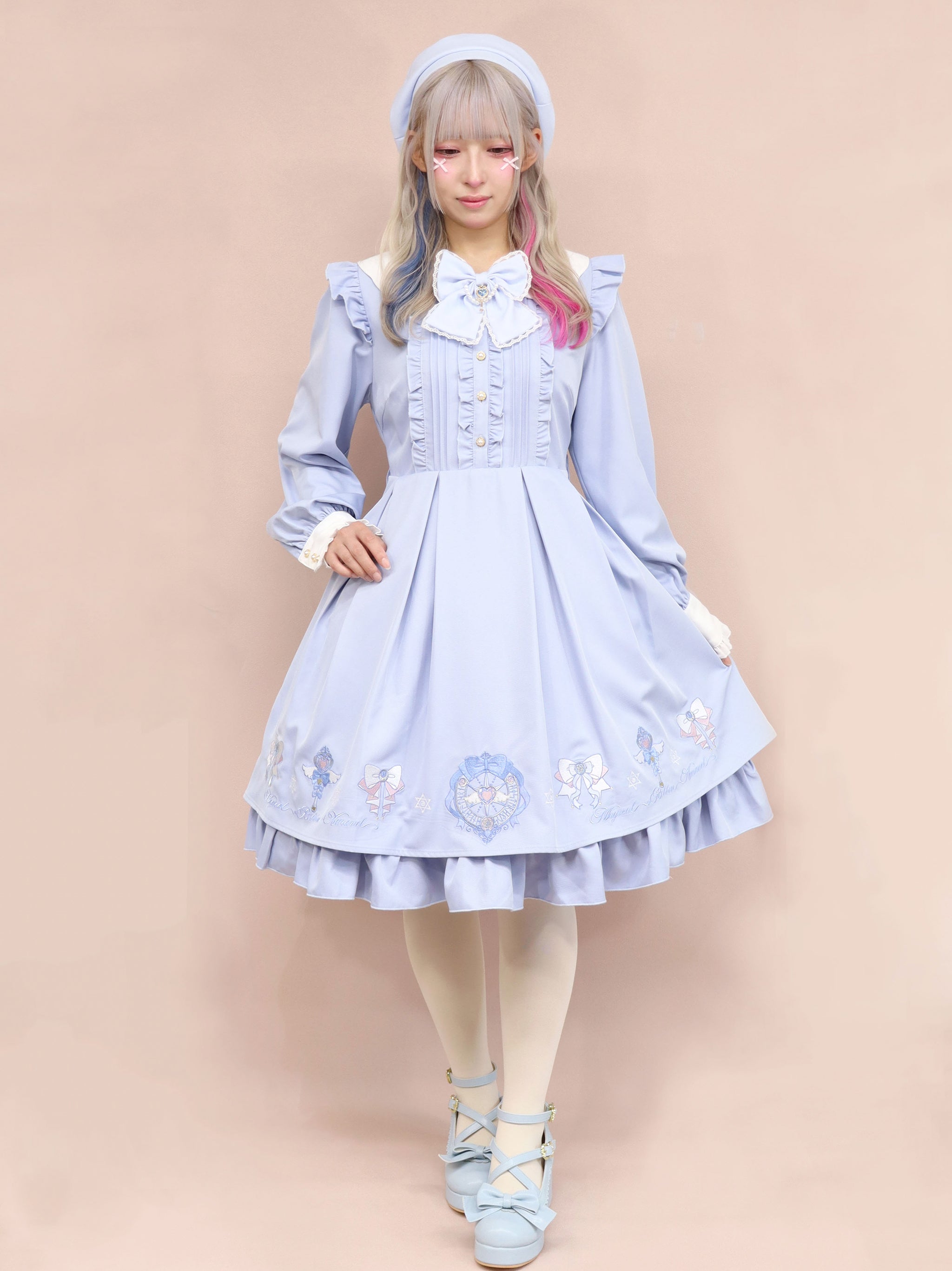 Magical Ribbon ワンピース サックス(SaxeBlue) FREE |Amavel(アマベル)公式サイト