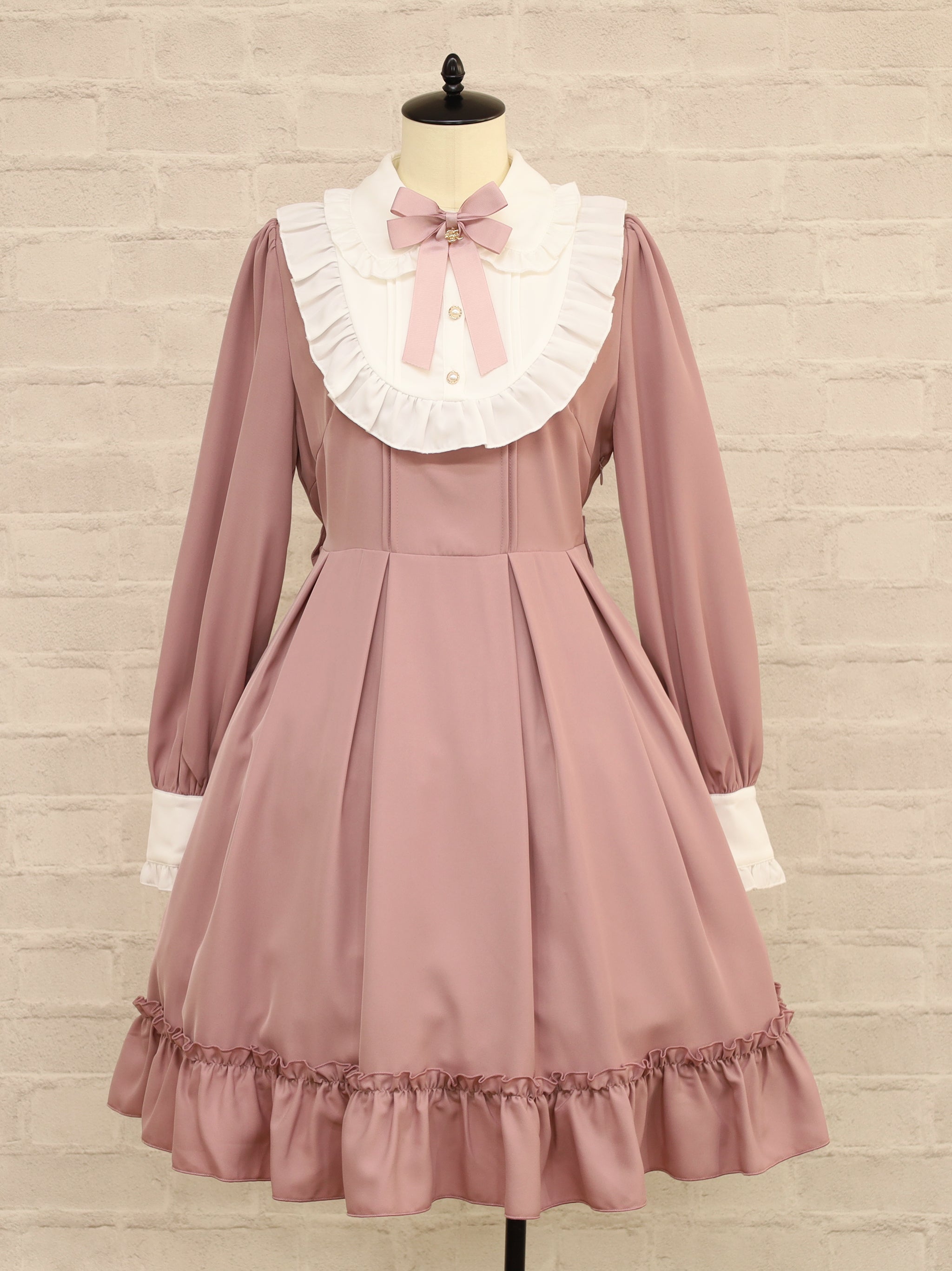 Classical Lady ミドル丈ワンピース ピンク(Pink) FREE |Amavel(アマベル)公式サイト