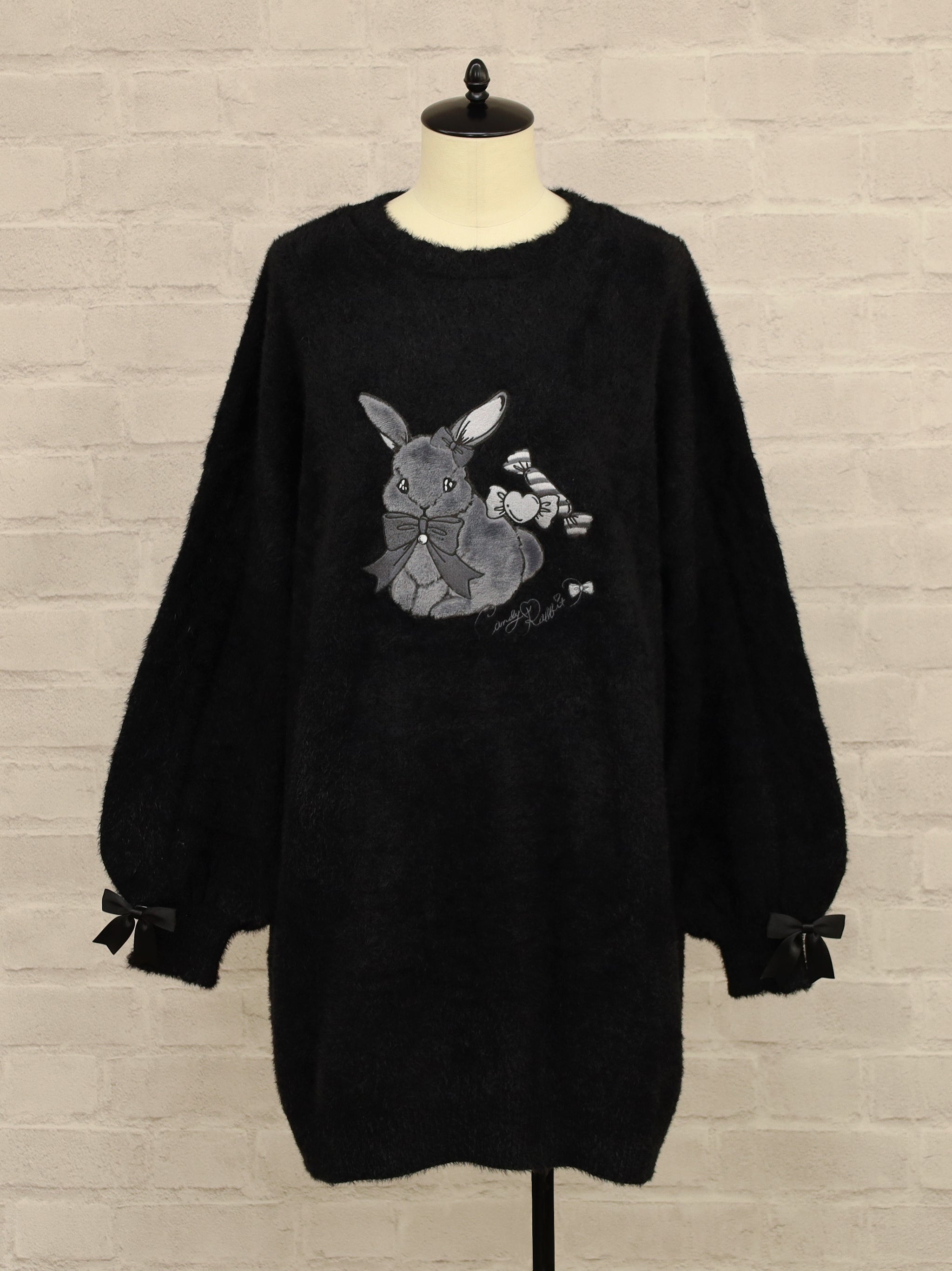 Candy Rabbit ニットワンピース ブラック(Black) FREE |Amavel(アマベル)公式サイト