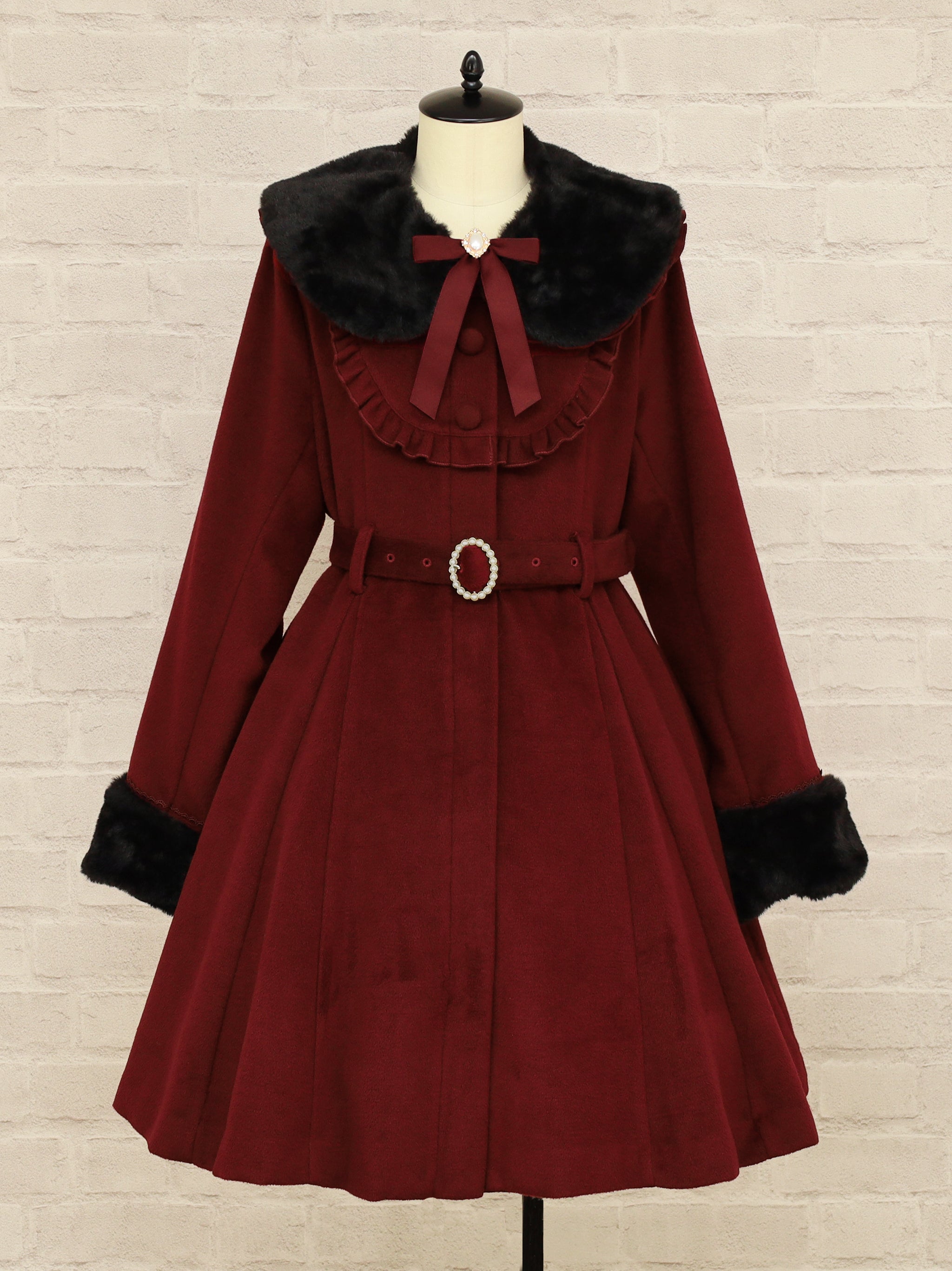 パールベルト付ヨークフリルコート |Amavel(アマベル)公式サイト