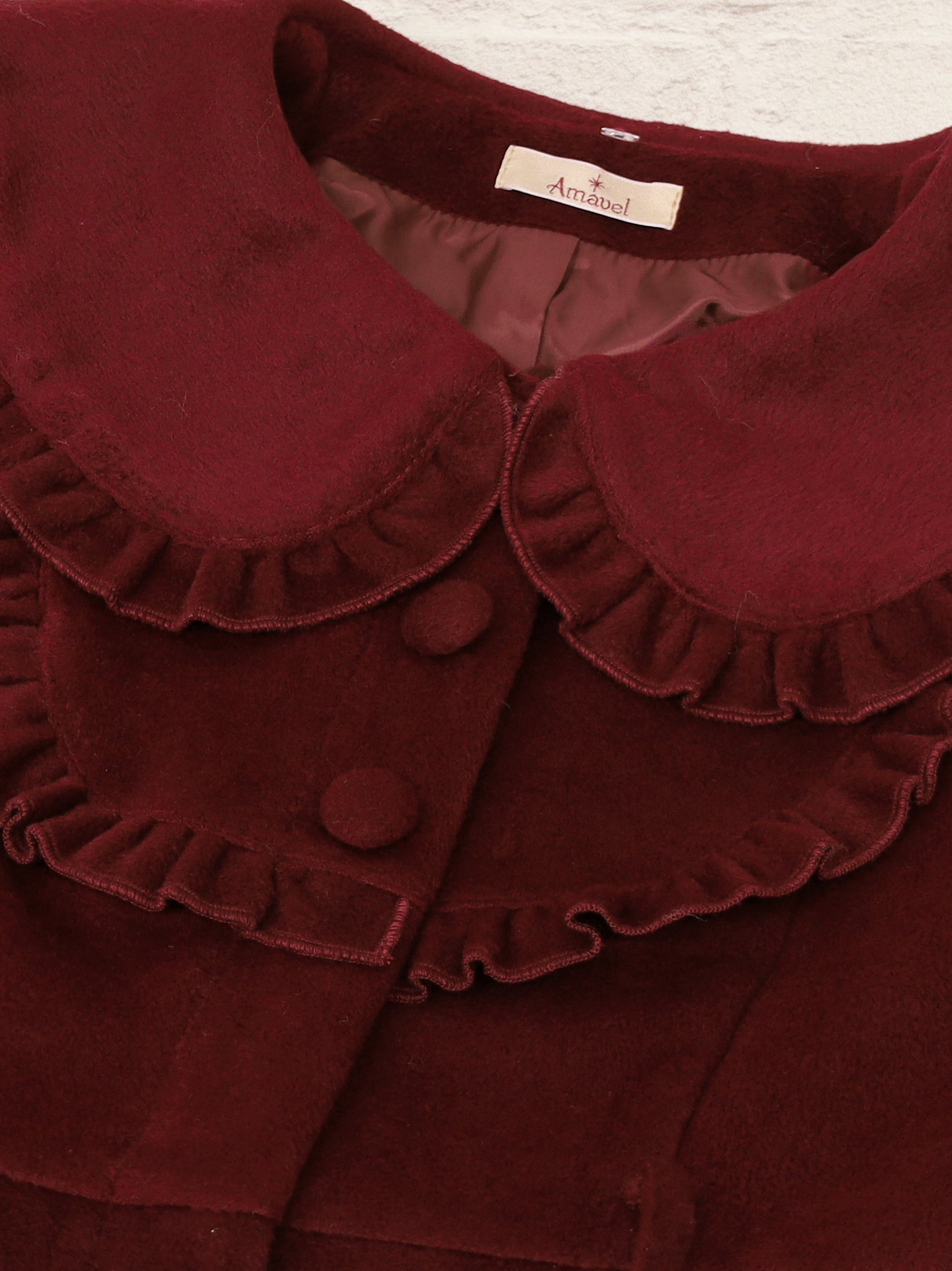 【アウトレットセール対象】パールベルト付ヨークフリルコート |Amavel(アマベル)公式サイト