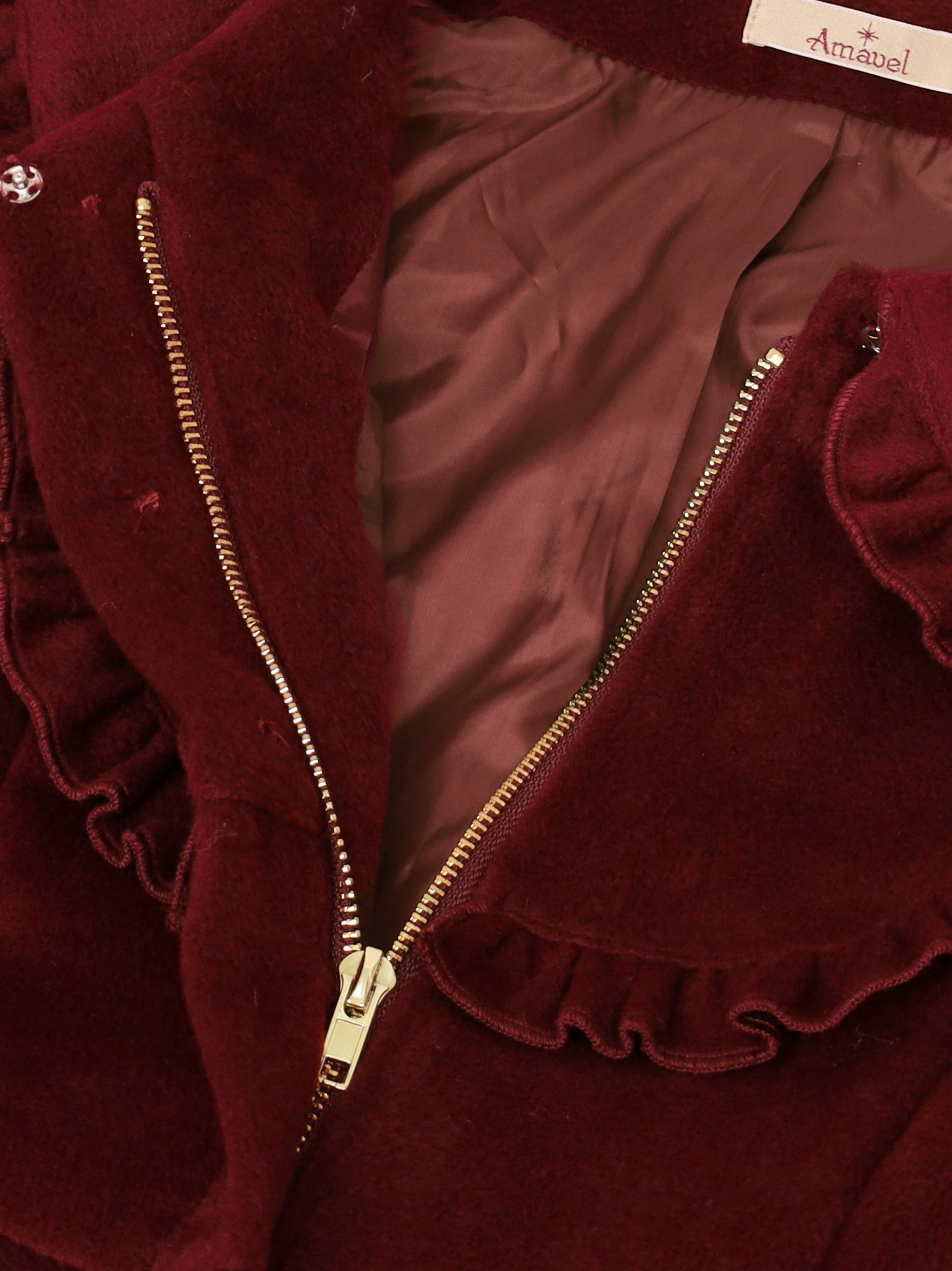 パールベルト付ヨークフリルコート |Amavel(アマベル)公式サイト