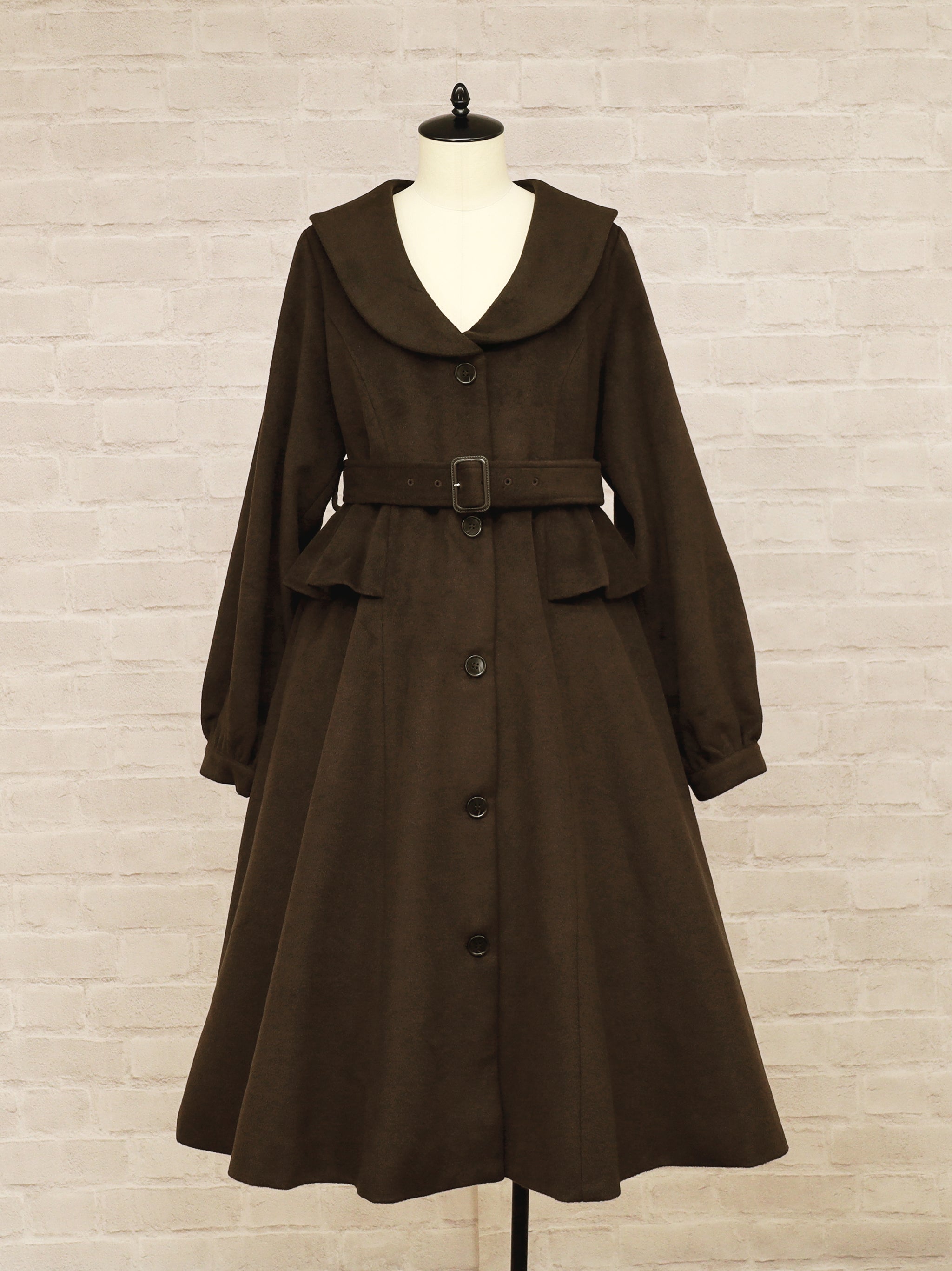 Noble Elegance ペプラムロングコート |Amavel(アマベル)公式サイト