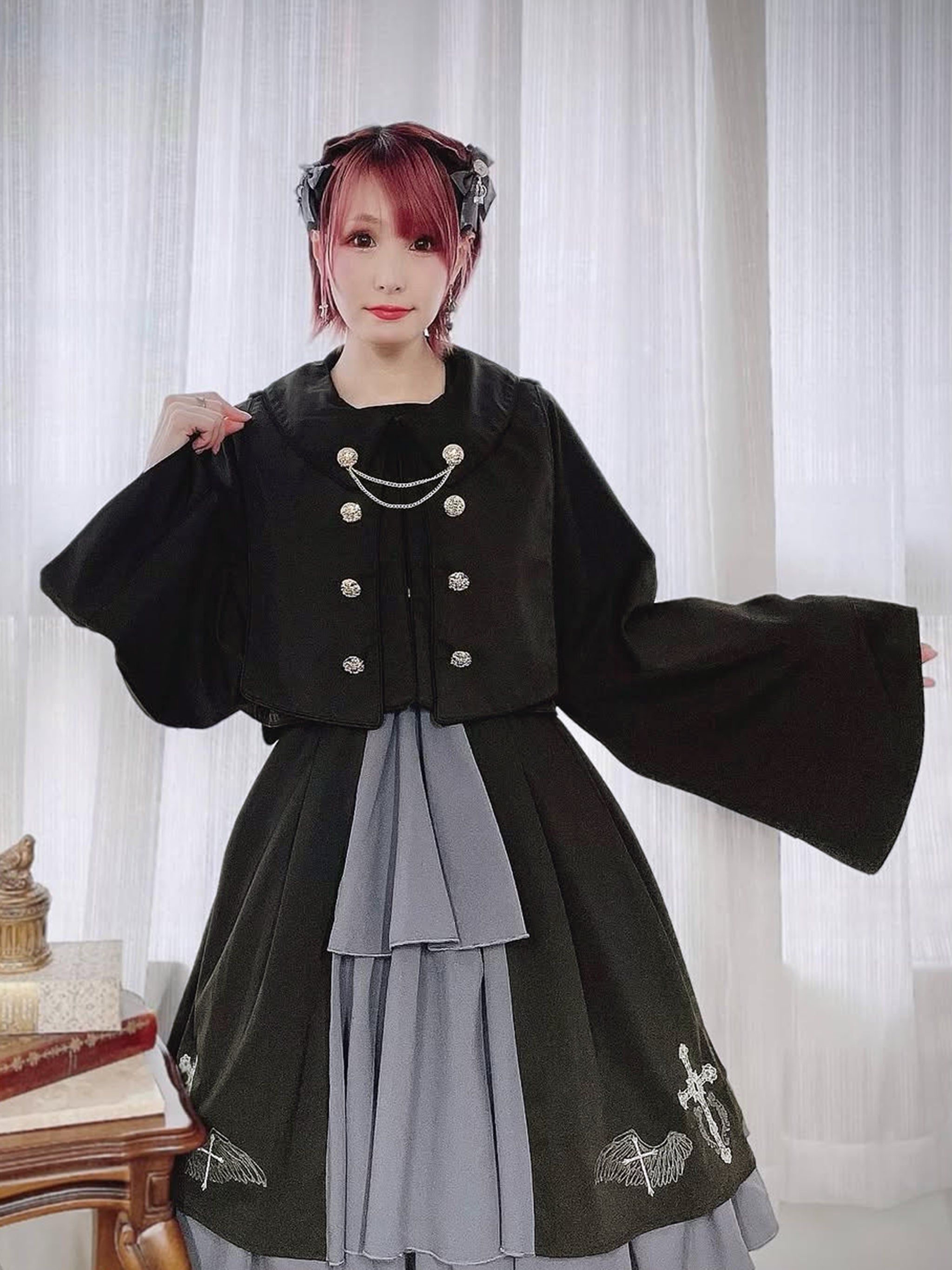 Seraphim Cross ポンチョコート ブラック(Black) FREE |Amavel(アマベル)公式サイト