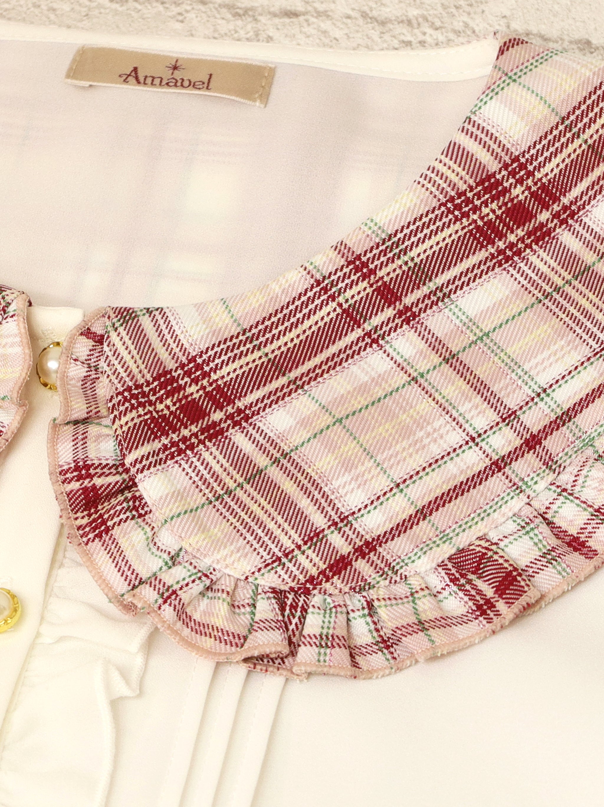 Plaid Collar リボンブラウス |Amavel(アマベル)公式サイト