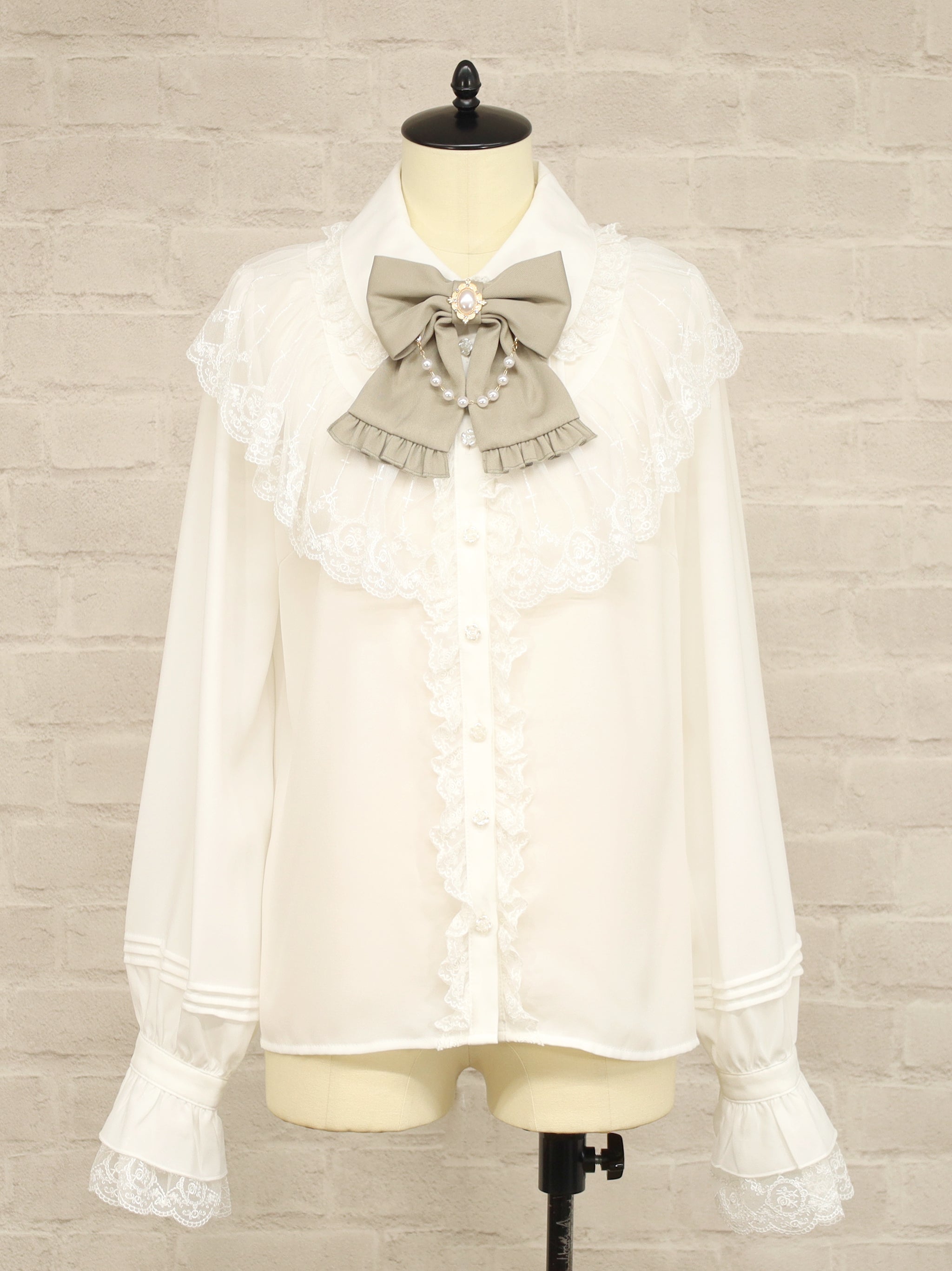 Rosette Doll クラシカルブラウス カーキ(Khaki) FREE |Amavel(アマベル)公式サイト