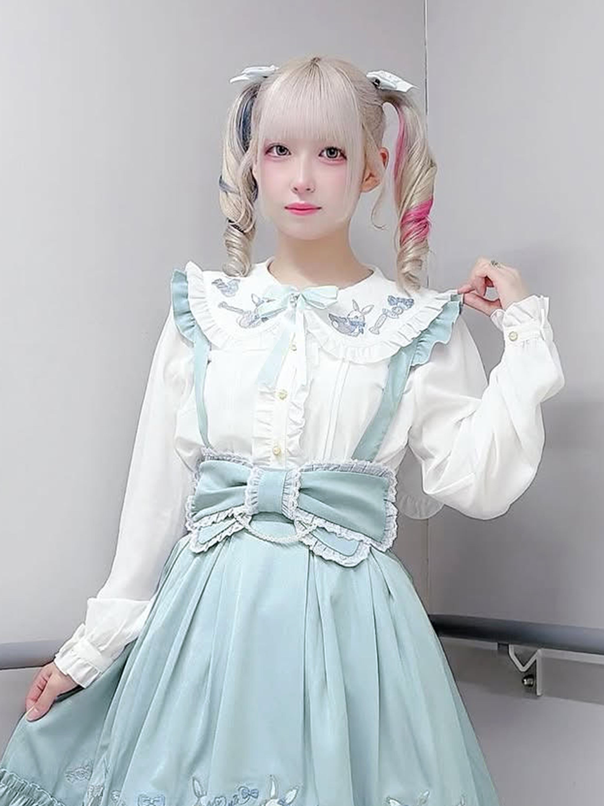 Candy Rabbit リボンブラウス サックス(SaxeBlue) FREE |Amavel(アマベル)公式サイト