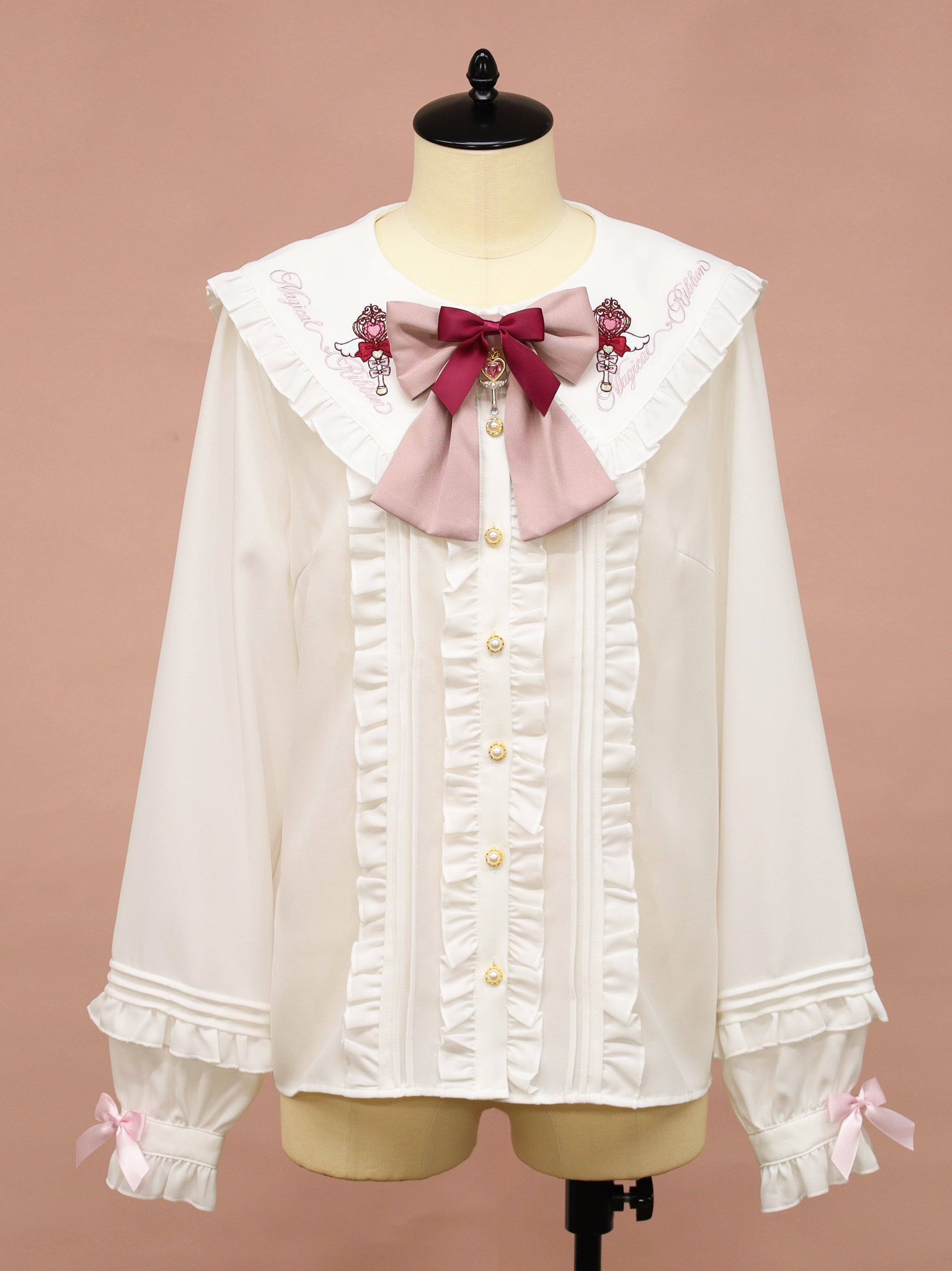 Magical Ribbon フリルブラウス ピンク(Pink) FREE |Amavel(アマベル)公式サイト