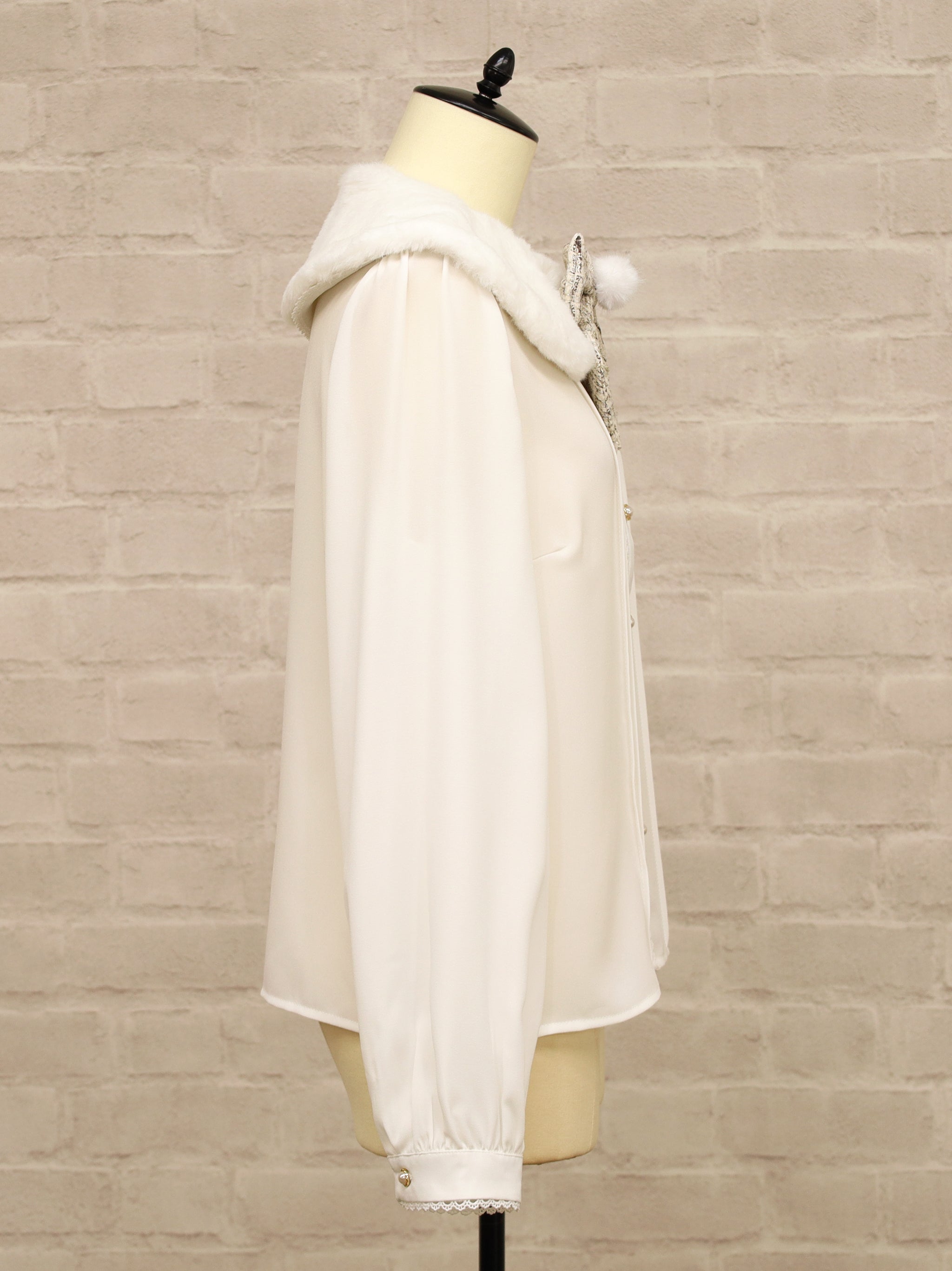 Étoile Tweed ファーティペットブラウス |Amavel(アマベル)公式サイト