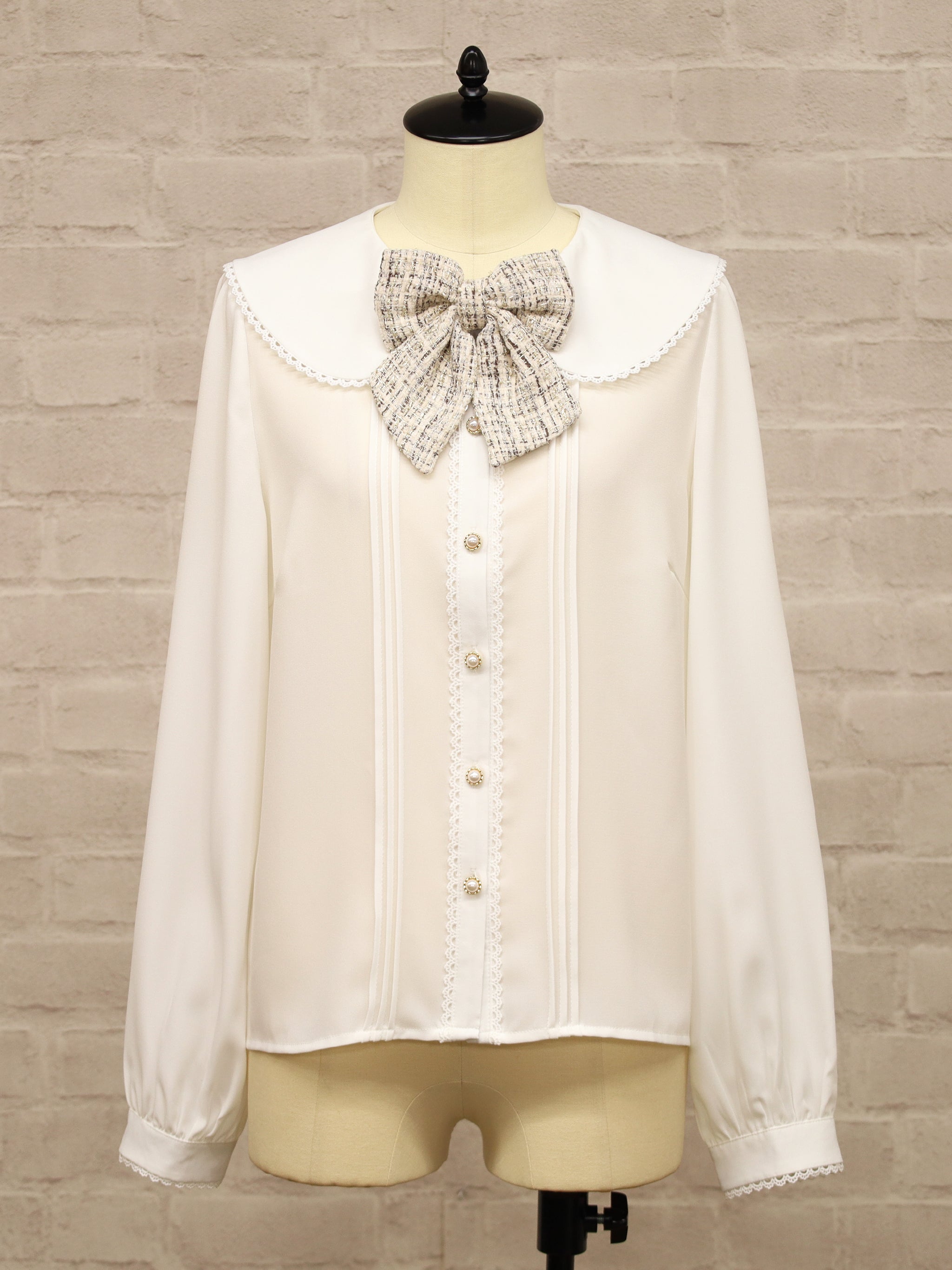 Étoile Tweed ファーティペットブラウス |Amavel(アマベル)公式サイト