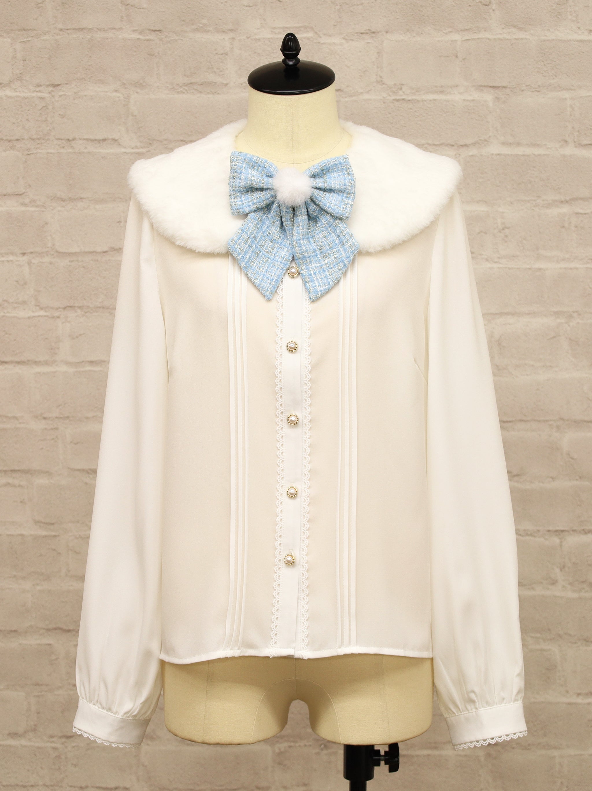 Étoile Tweed ファーティペットブラウス |Amavel(アマベル)公式サイト