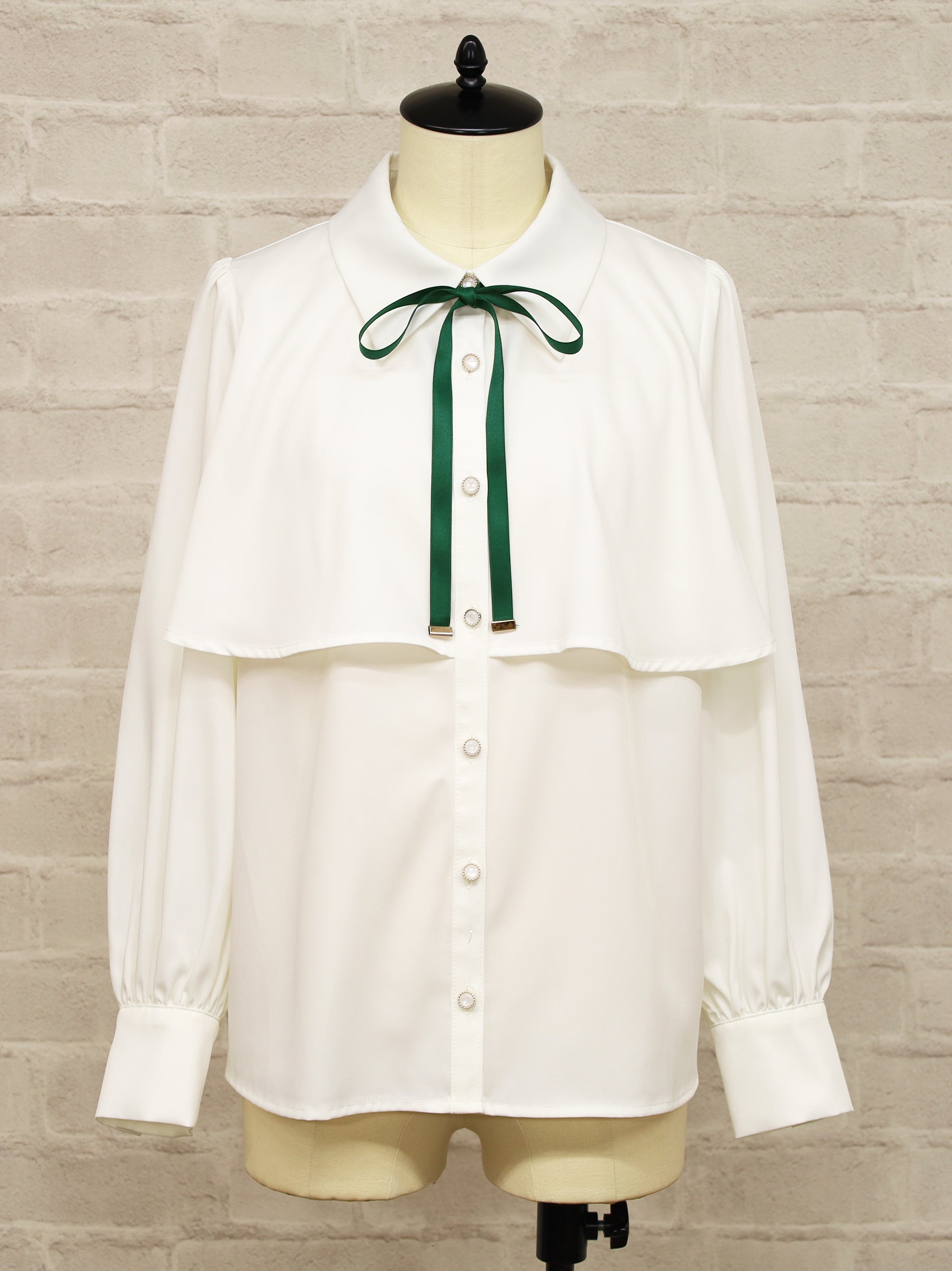 ケープ風リボンタイブラウス グリーン(Green) FREE |Amavel(アマベル)公式サイト