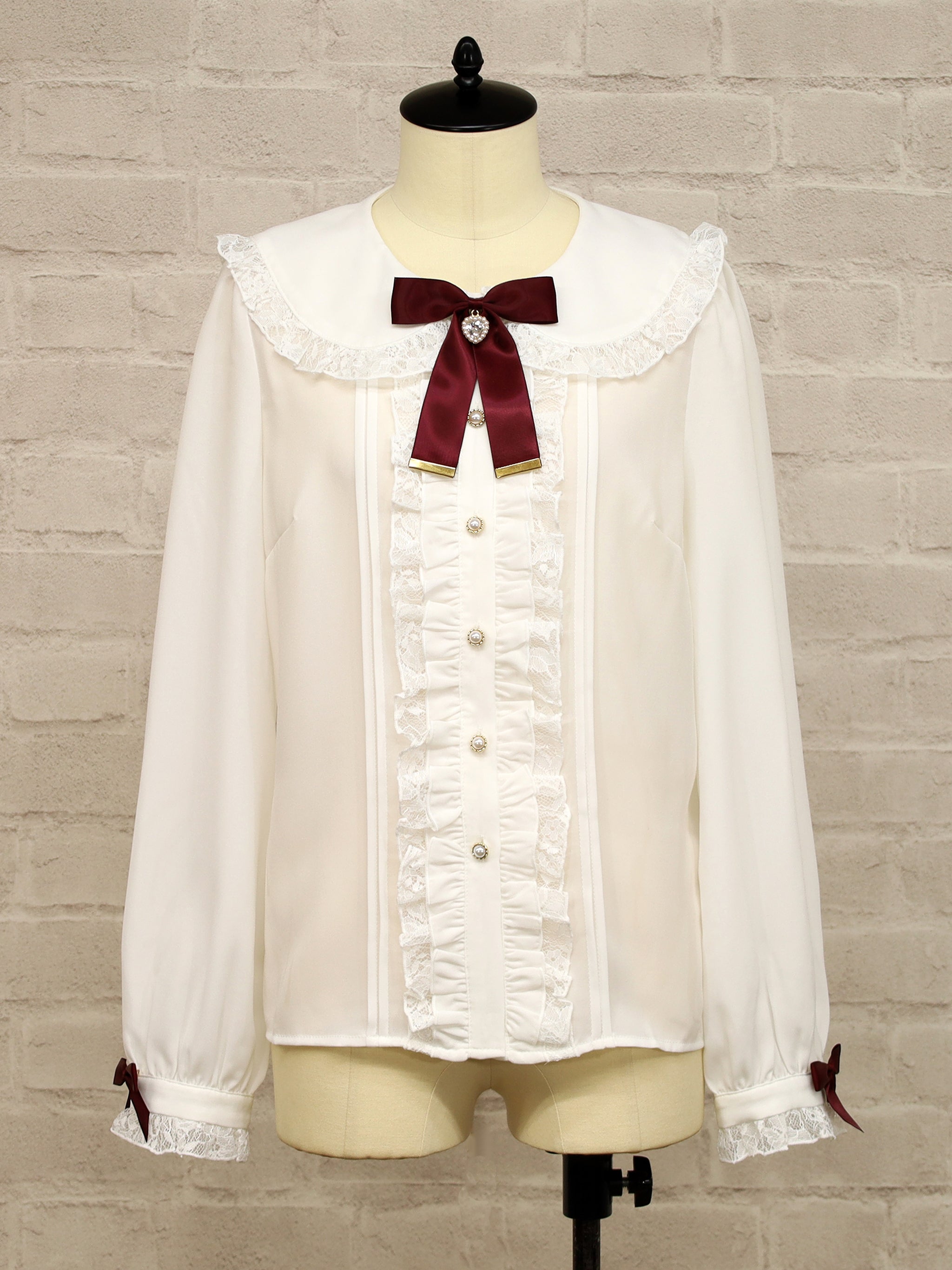 Girly Ribbon ブラウス ボルドー(Bordeaux) FREE |Amavel(アマベル)公式サイト