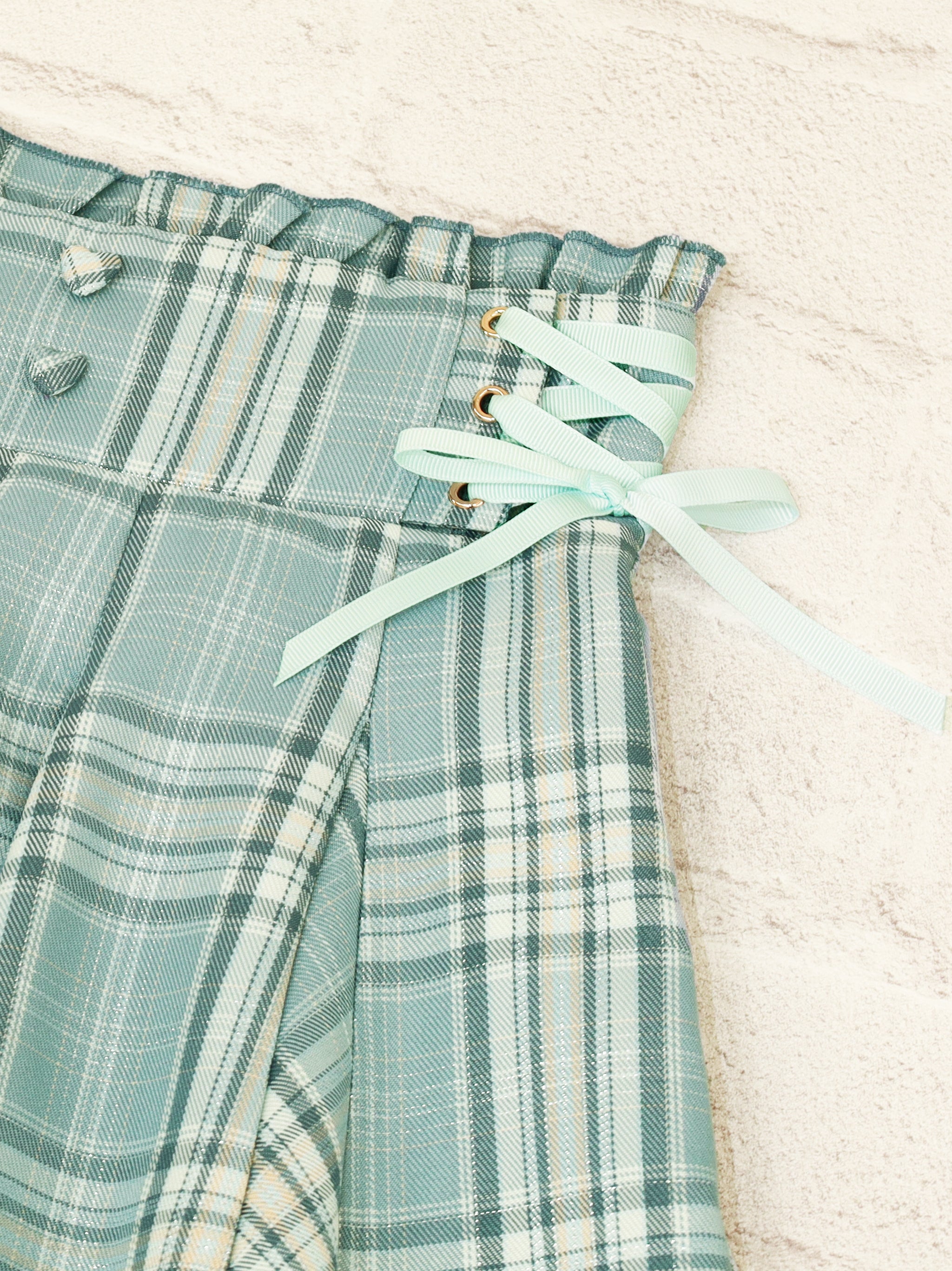 サイドレースアップはぎフレアチェックスカート |Amavel(アマベル)公式サイト