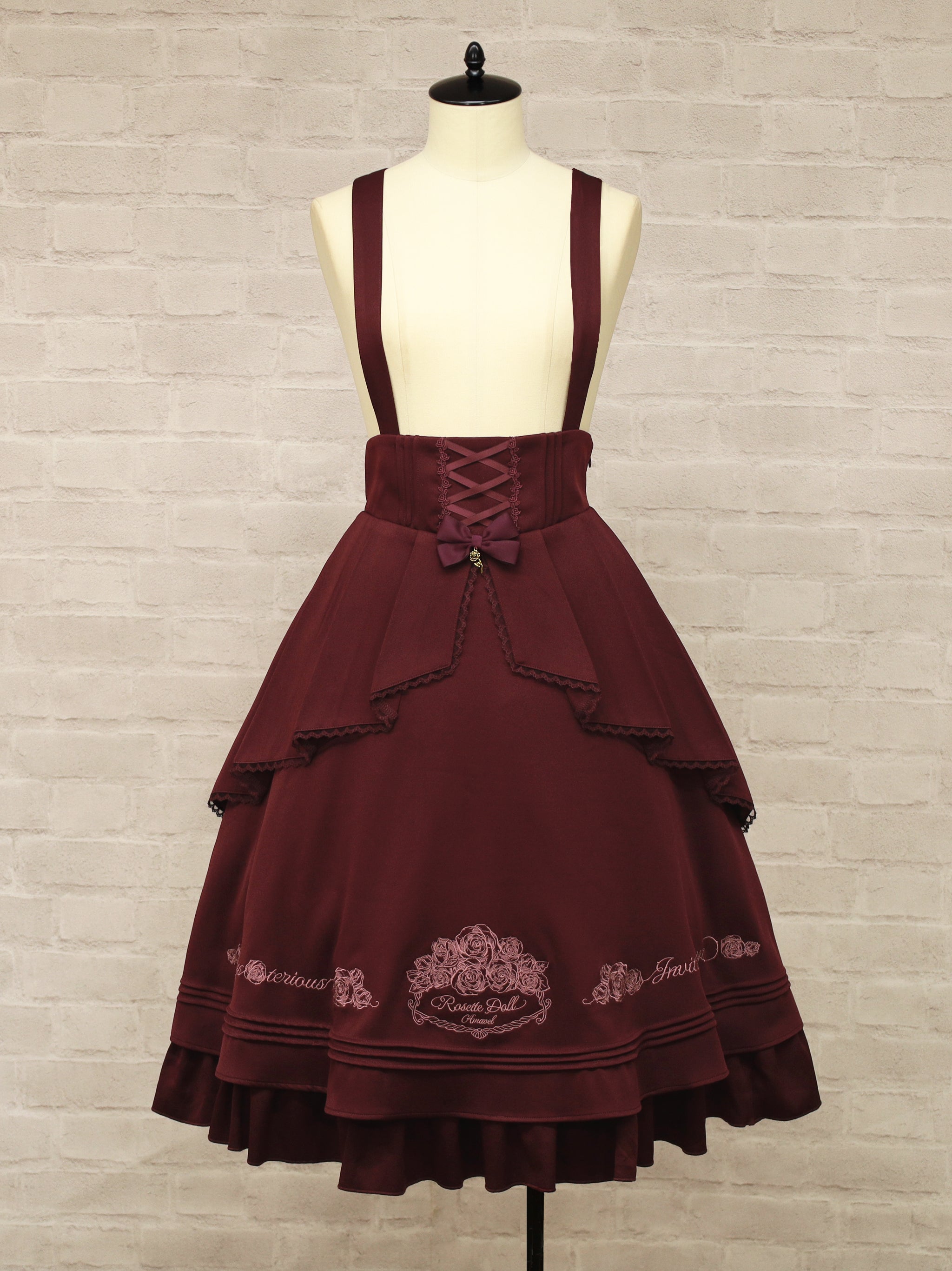 Rosette Doll ミドル丈スカート ボルドー(Bordeaux) FREE |Amavel(アマベル)公式サイト