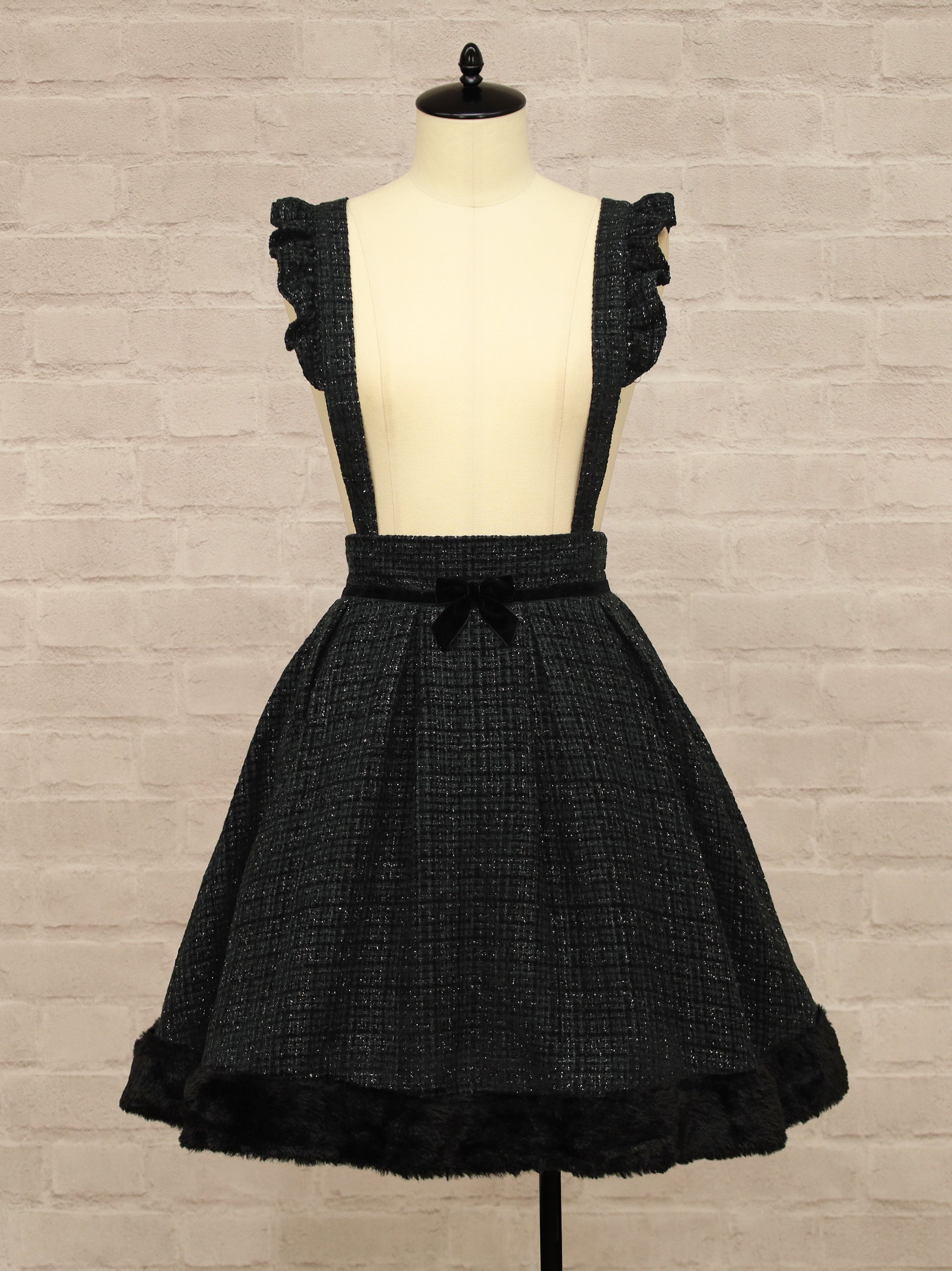 Étoile Tweed 裾ファースカート ブラック(Black) FREE |Amavel(アマベル)公式サイト