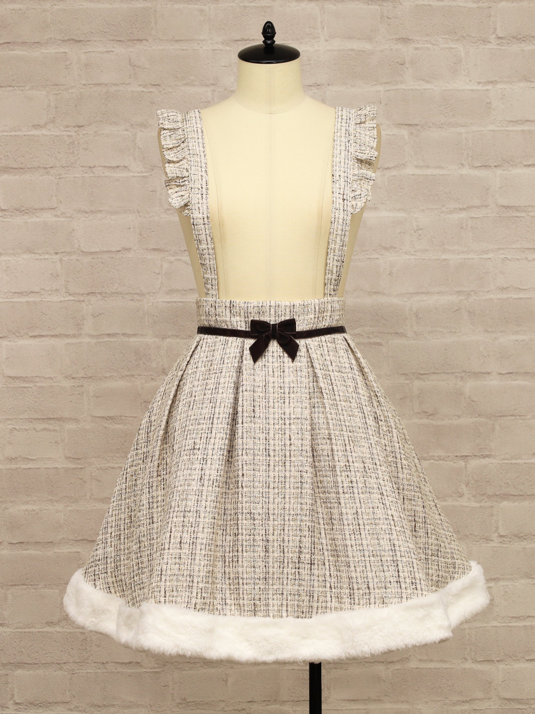 Étoile Tweed 裾ファースカート ベージュ(Beige) FREE |Amavel(アマベル)公式サイト