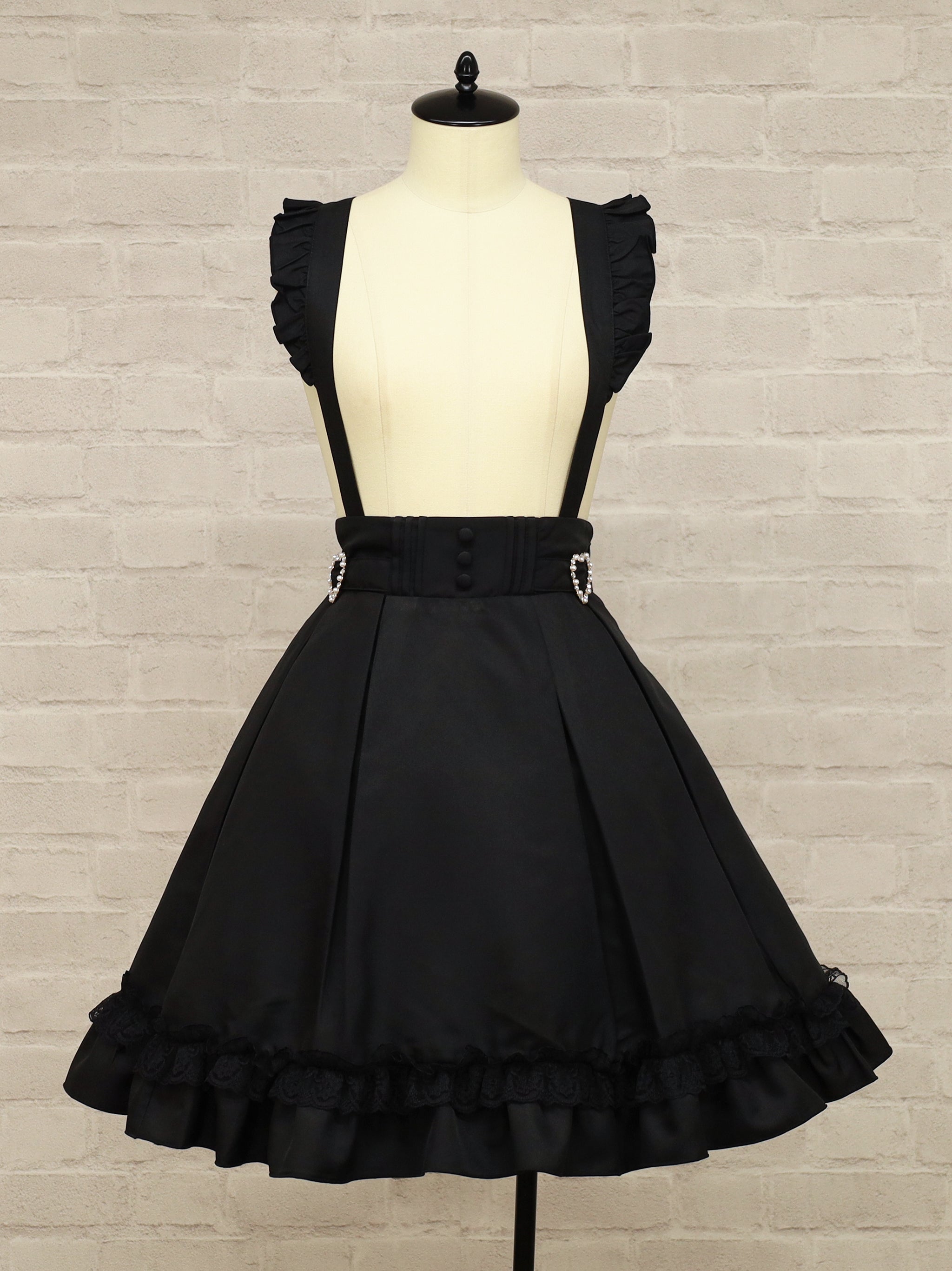 【メンバーズセール対象】ウエストハートバックルスカート ブラック(Black) FREE |Amavel(アマベル)公式サイト