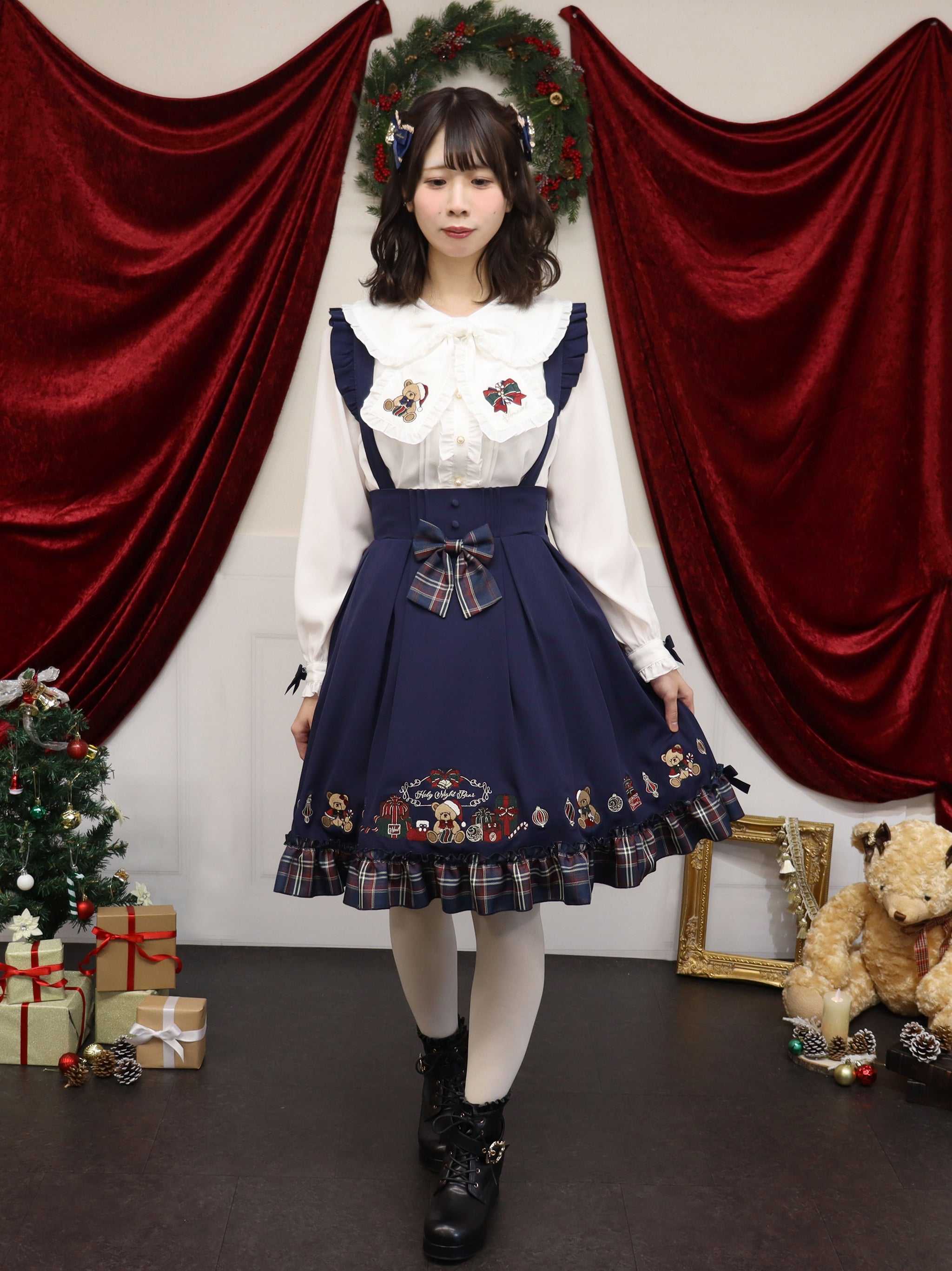 Holy Night Bear スカート ネイビー(Navy) FREE |Amavel(アマベル)公式サイト