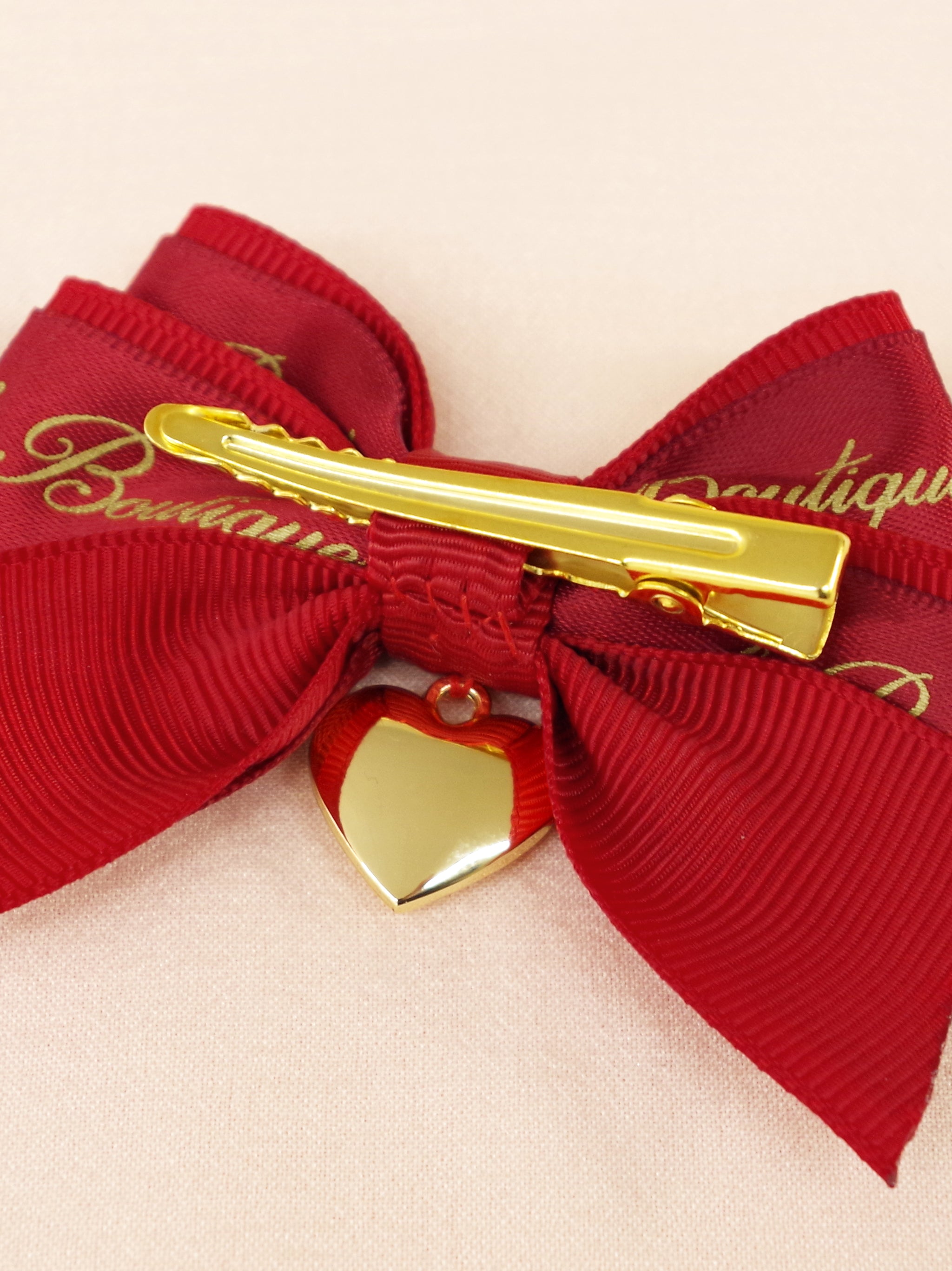 【メンバーズセール対象】ハートチャーム付ダブルリボンミニクリップ |Amavel(アマベル)公式サイト