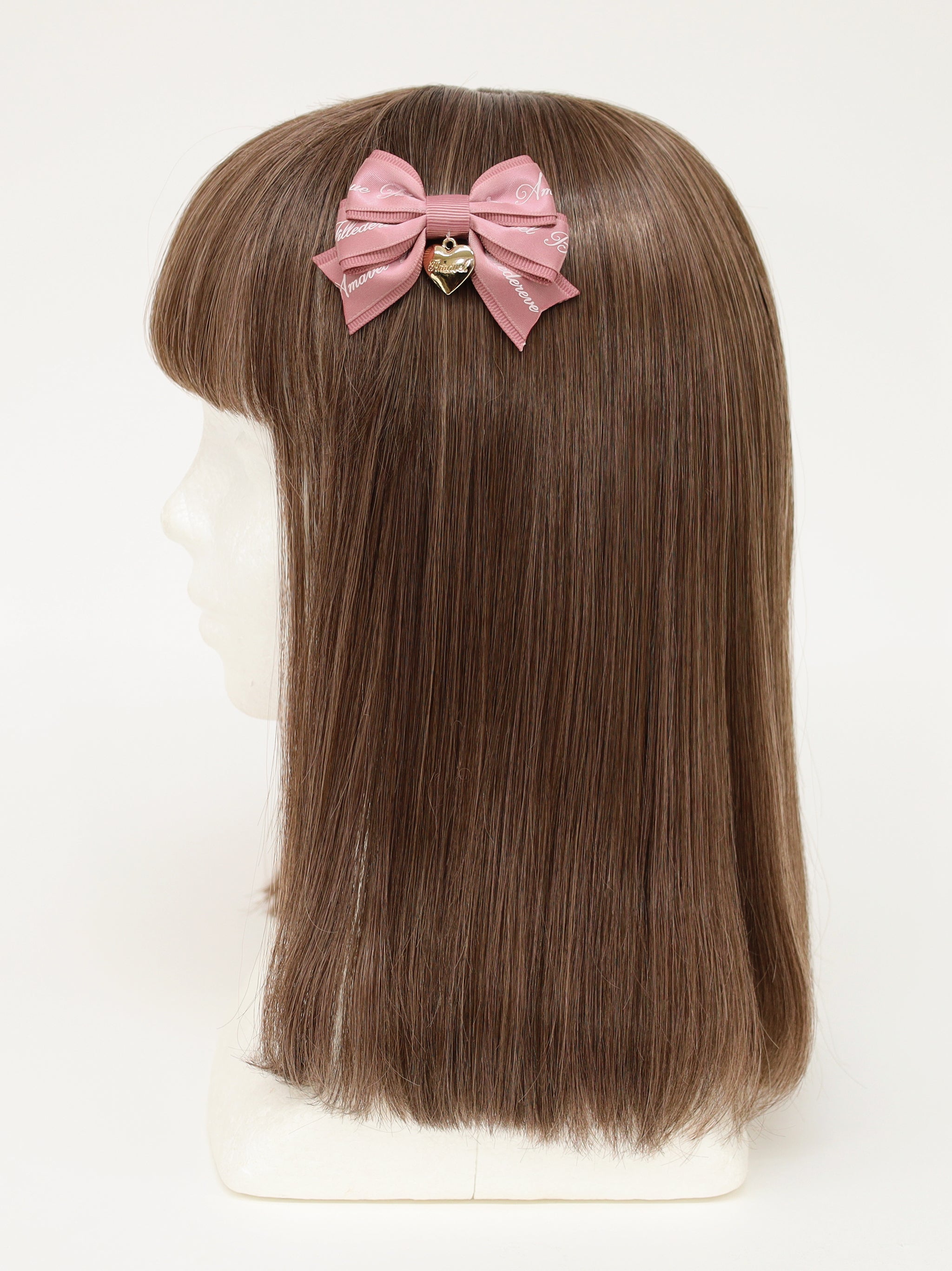 【メンバーズセール対象】ハートチャーム付ダブルリボンミニクリップ |Amavel(アマベル)公式サイト