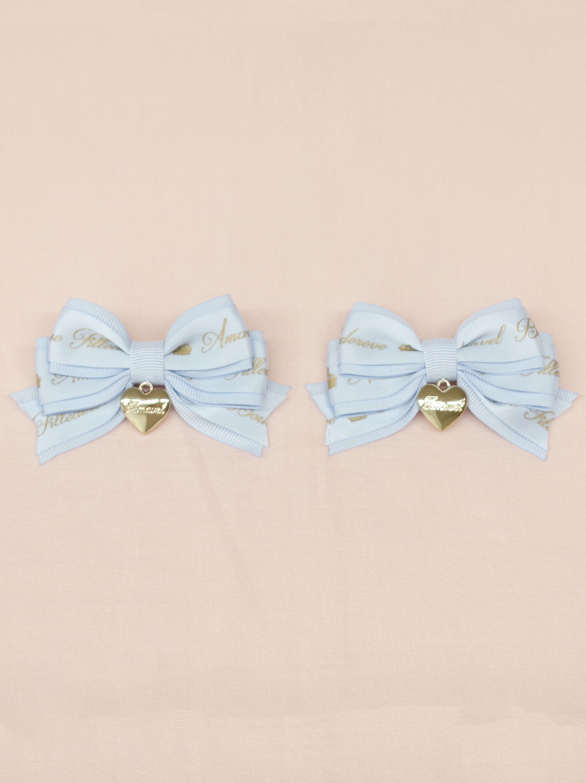 【メンバーズセール対象】ハートチャーム付ダブルリボンミニクリップ |Amavel(アマベル)公式サイト