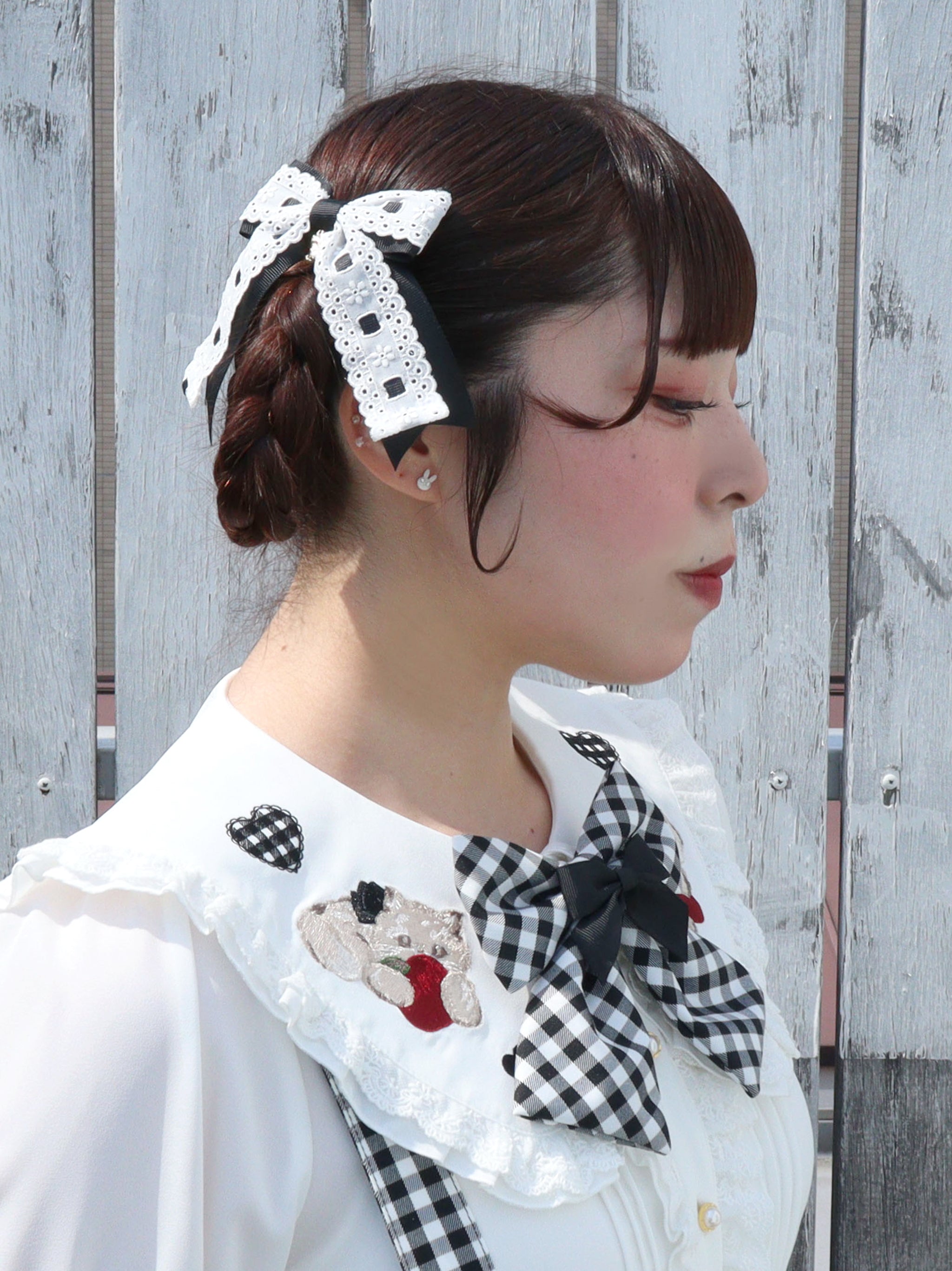 Dreaming Kitten Picnic ダブルリボンクリップ ブラック(Black) FREE |Amavel(アマベル)公式サイト