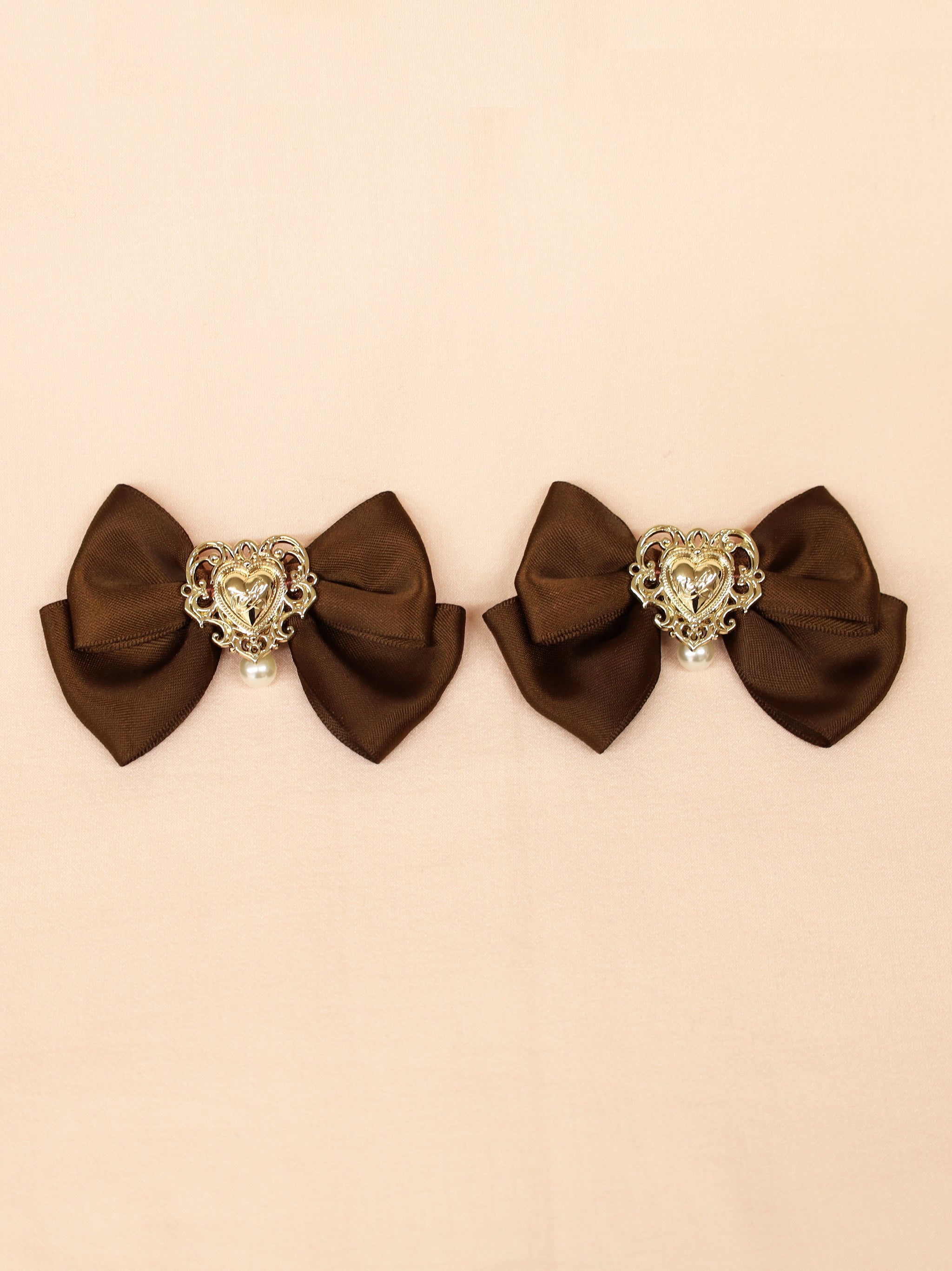 ハートチャーム付ダブルリボンクリップ |Amavel(アマベル)公式サイト