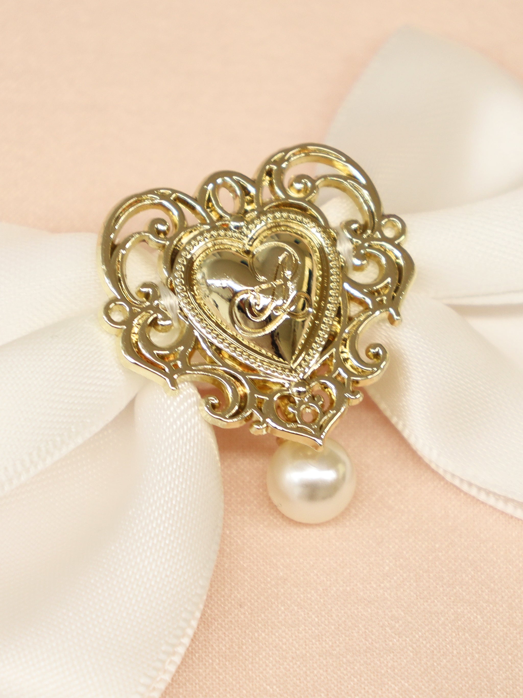 ハートチャーム付ダブルリボンクリップ |Amavel(アマベル)公式サイト