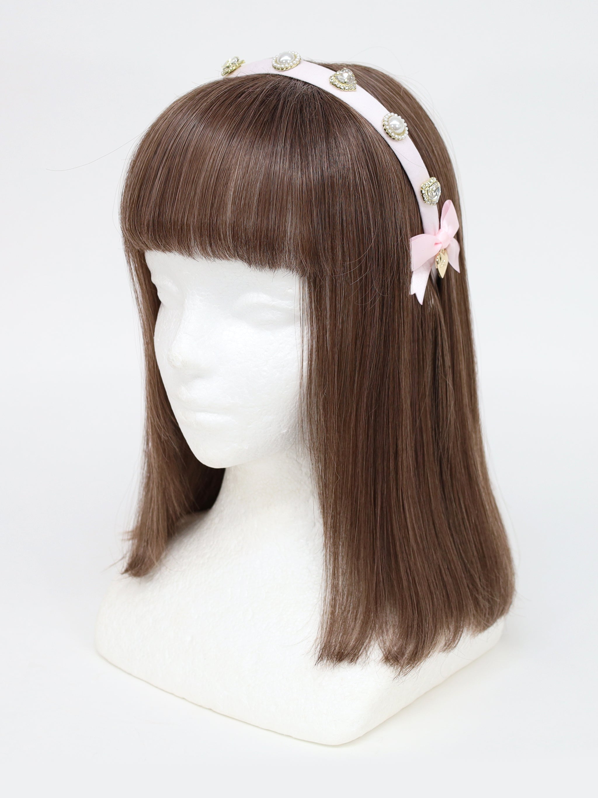 ビジューリボンカチューシャ ピンク(Pink) FREE |Amavel(アマベル)公式サイト