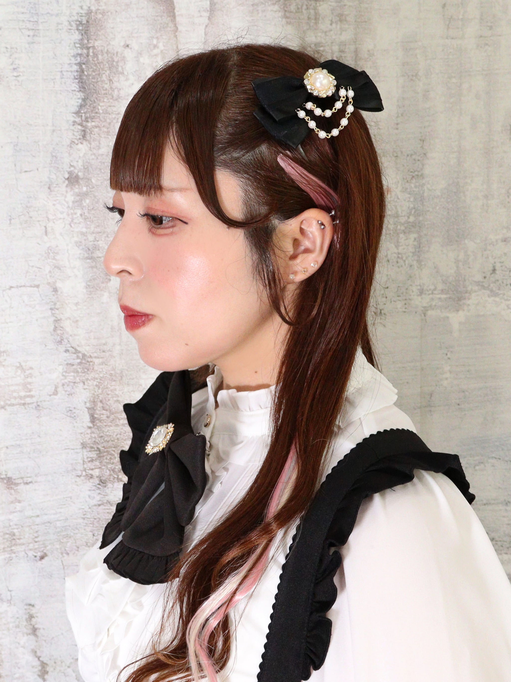 【メンバーズセール対象】Mysterious Doll ダブルリボンクリップ ブラック(Black) FREE |Amavel(アマベル)公式サイト