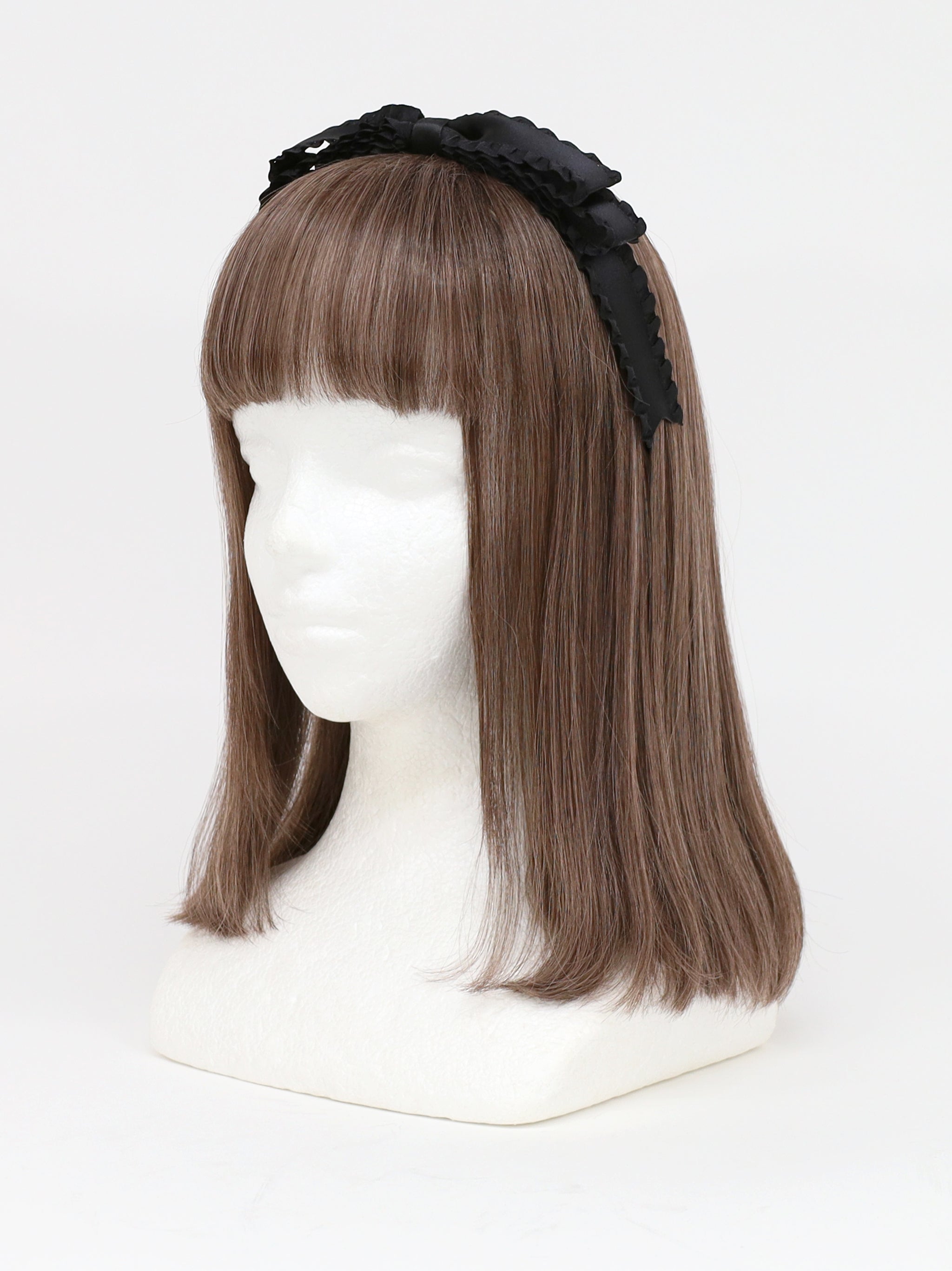 フリルリボンカチューシャ ブラック(Black) FREE |Amavel(アマベル)公式サイト