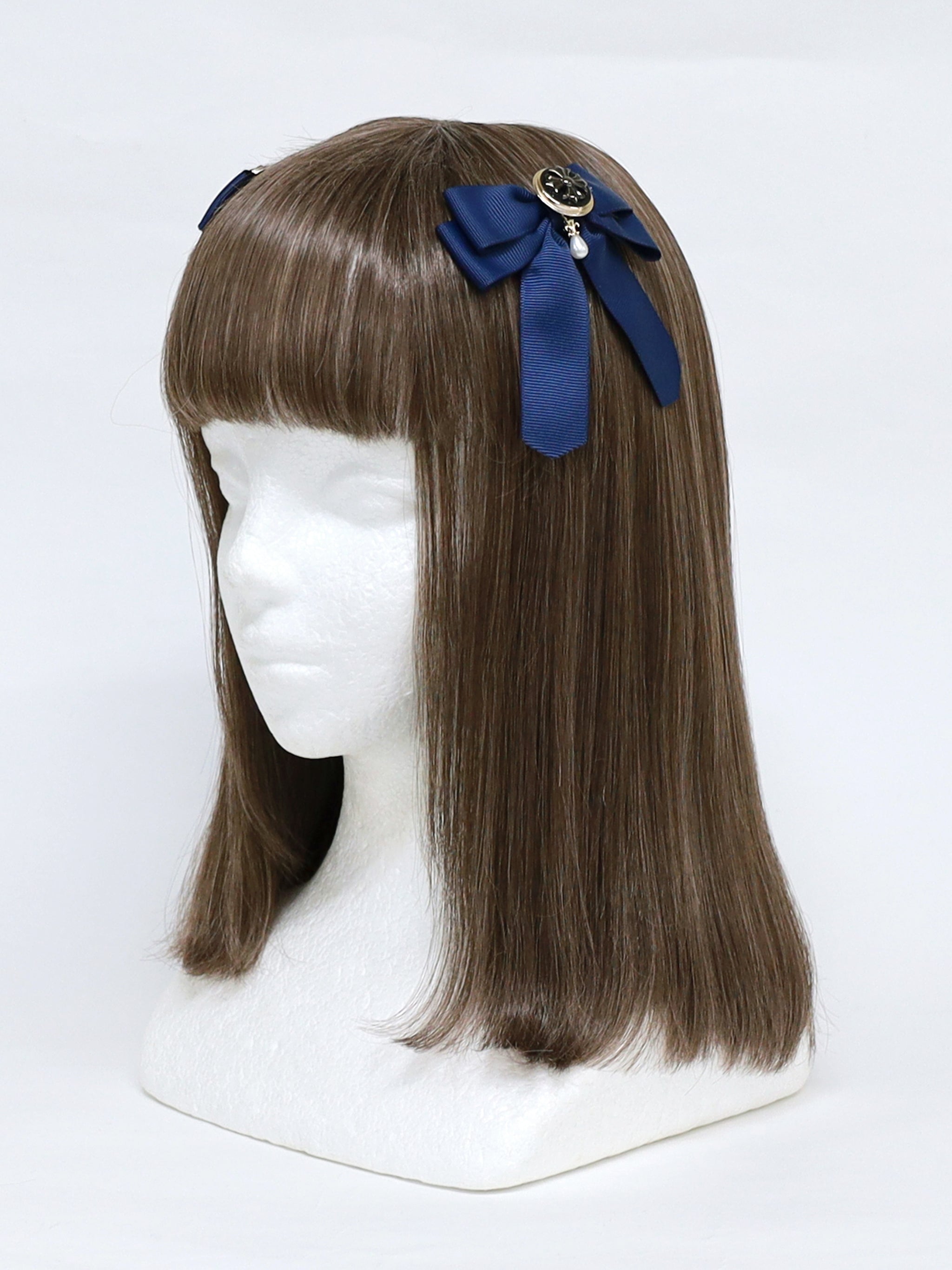 Noble Apprentice ダブルリボンクリップ ネイビー(Navy) FREE |Amavel(アマベル)公式サイト