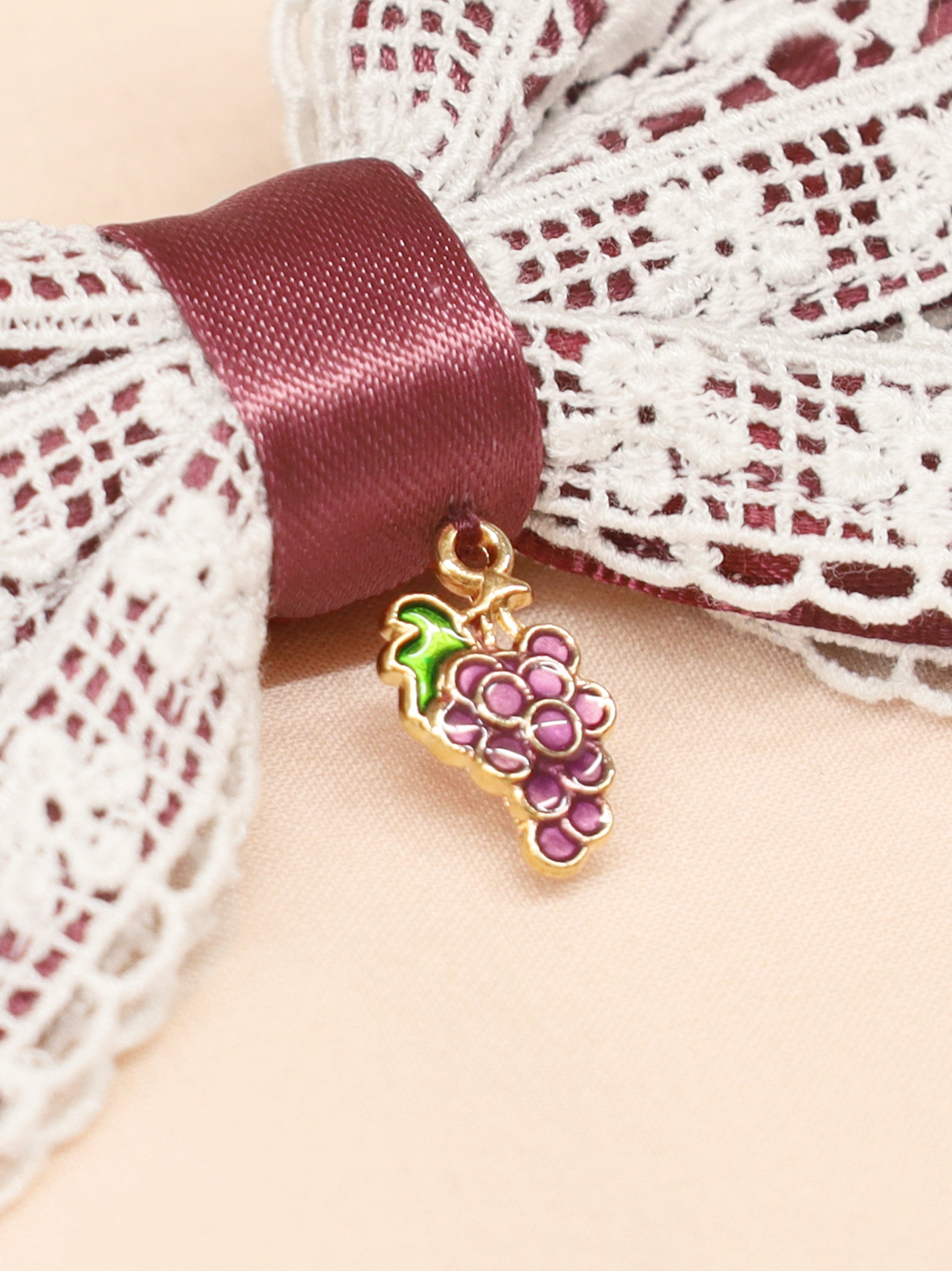 葡萄とりすの秋祭りダブルリボンクリップ |Amavel(アマベル)公式サイト