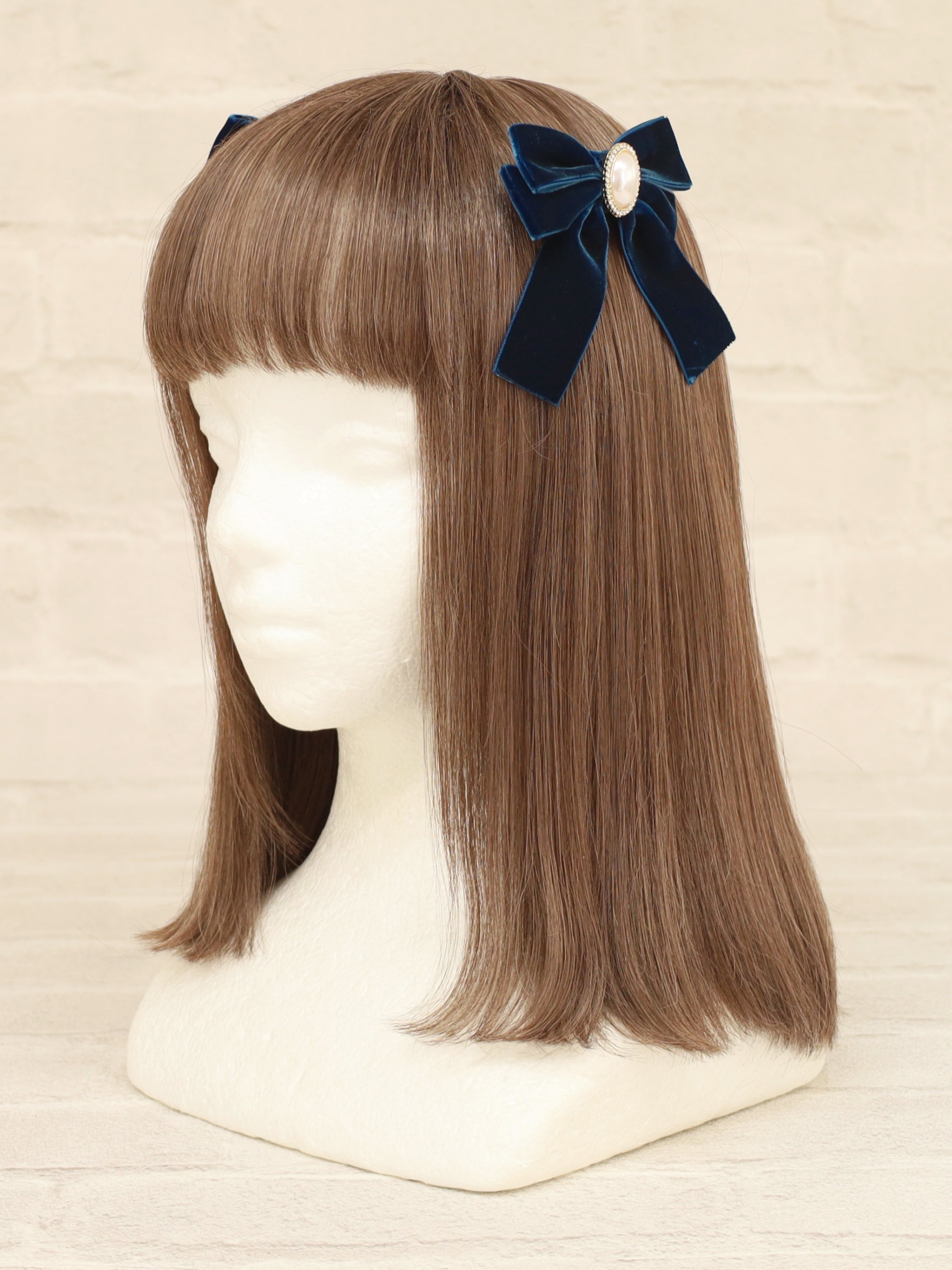 ベルベット Wリボンクリップ ネイビー(Navy) FREE |Amavel(アマベル)公式サイト