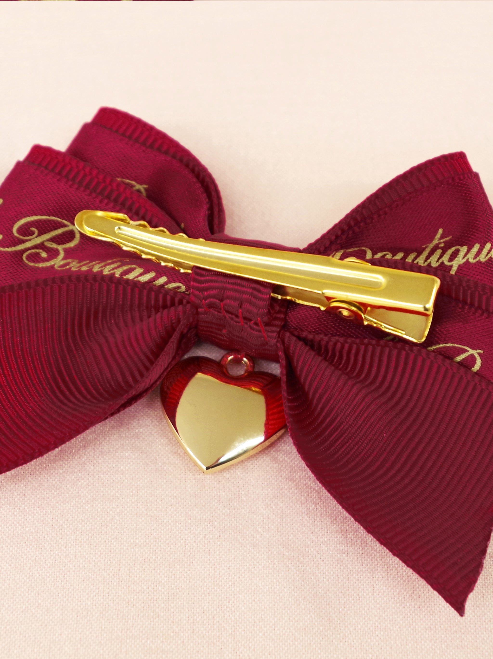 ハートチャーム付ダブルリボンミニクリップ |Amavel(アマベル)公式サイト