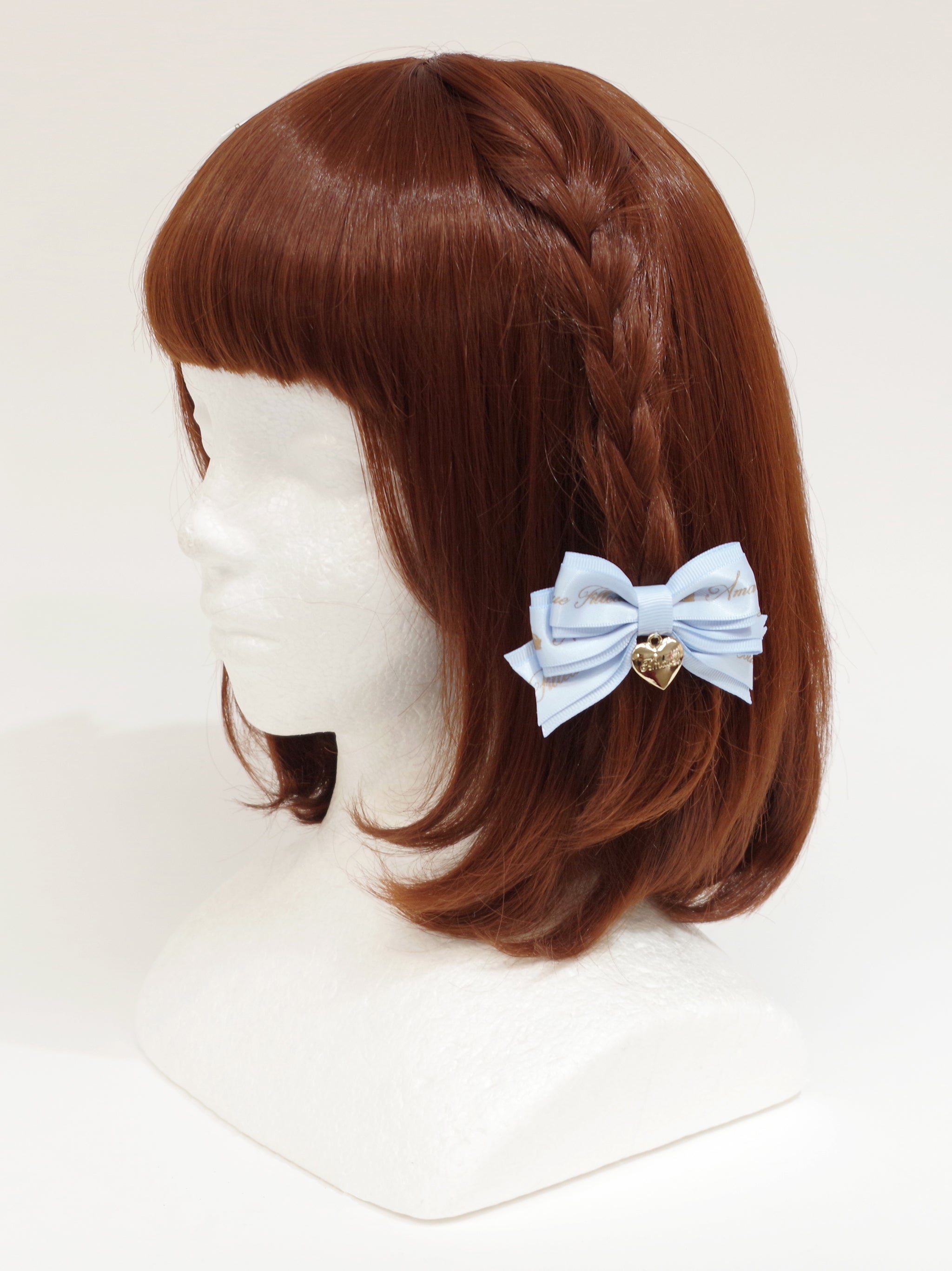 ハートチャーム付ダブルリボンミニクリップ |Amavel(アマベル)公式サイト