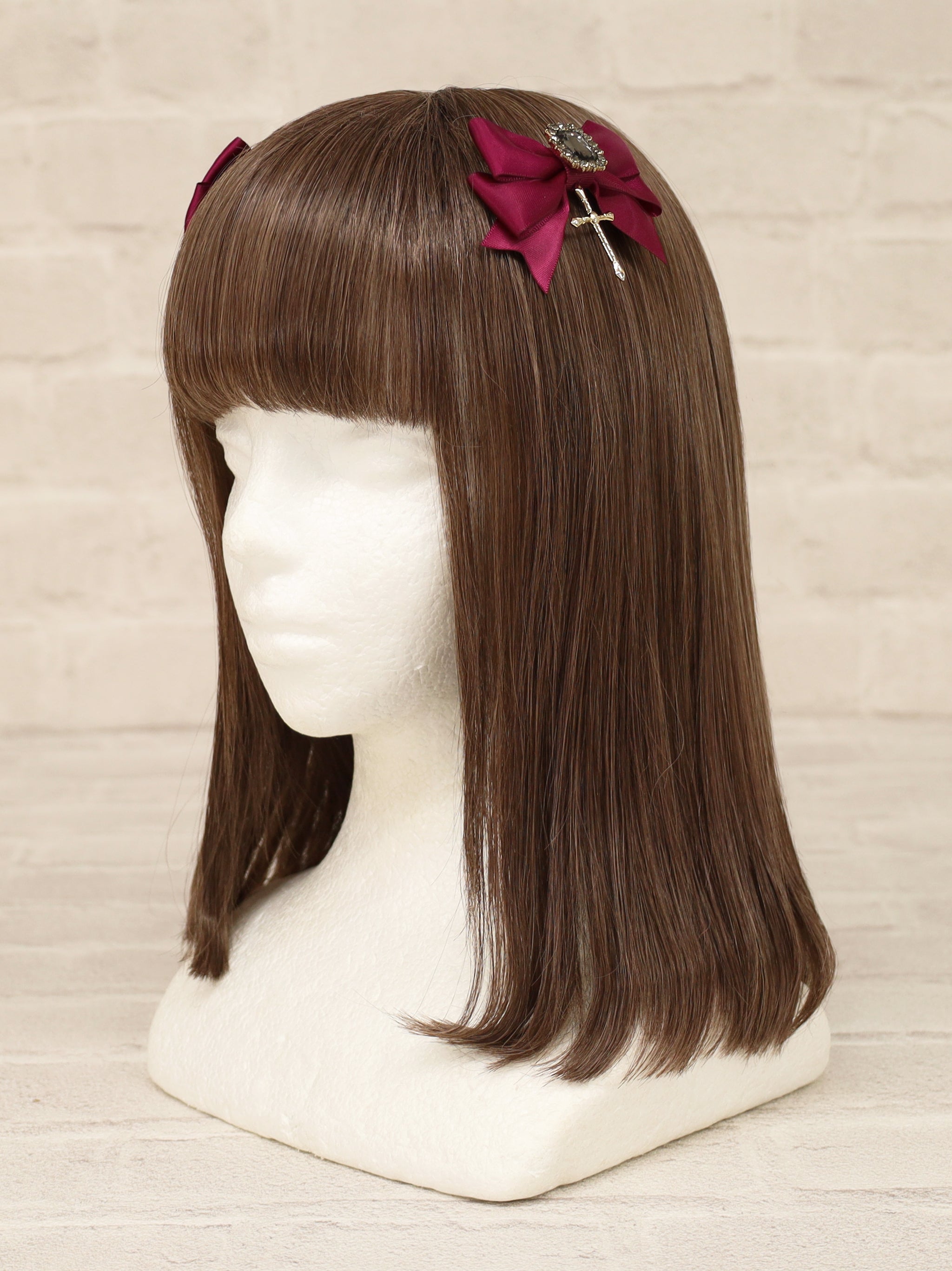 【メンバーズセール対象】ロザリオチャーム付リボンクリップ ボルドー(Bordeaux) FREE |Amavel(アマベル)公式サイト