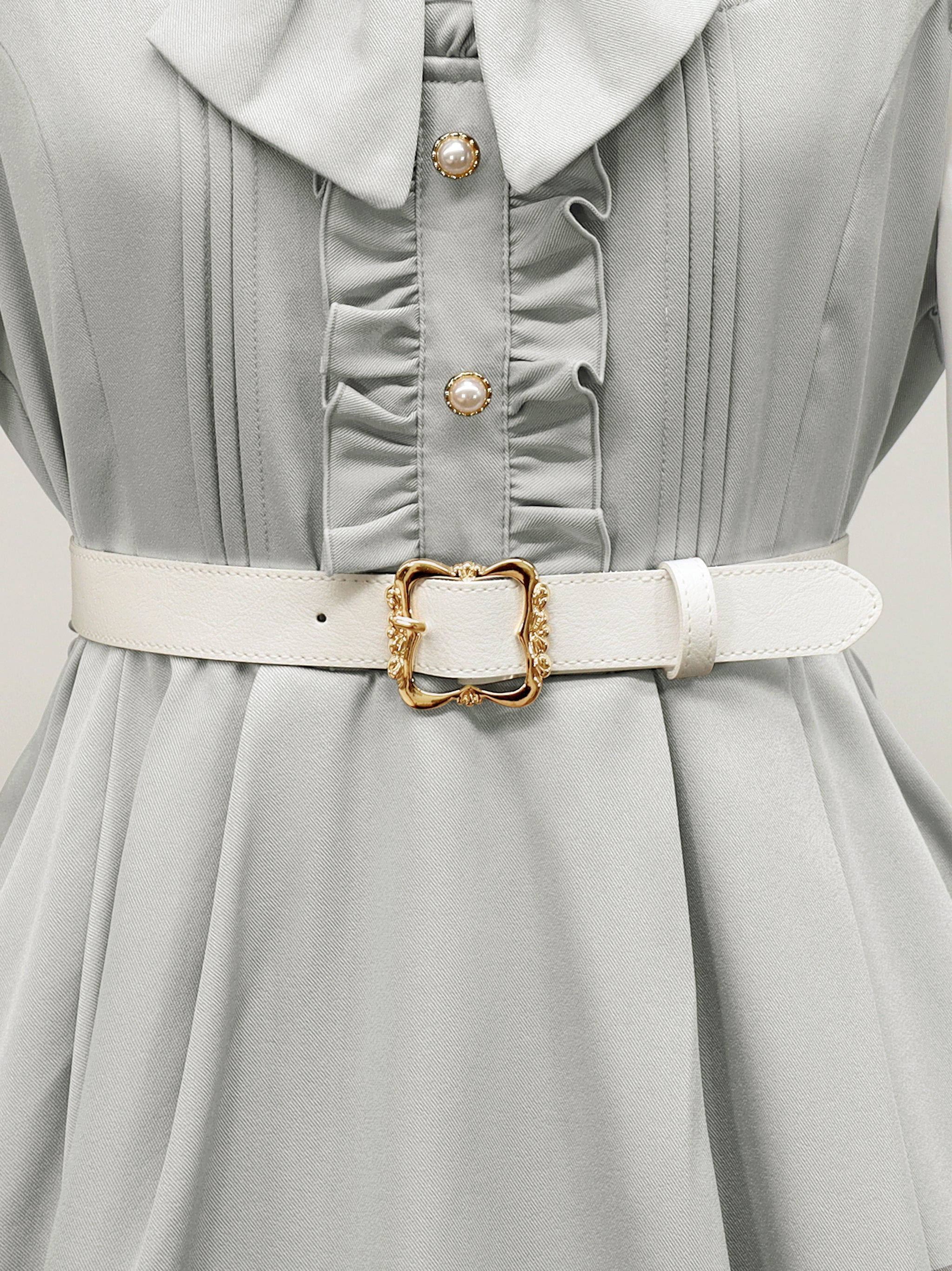 アンティークバックル付ゴムベルト オフホワイト(Off White) FREE |Amavel(アマベル)公式サイト