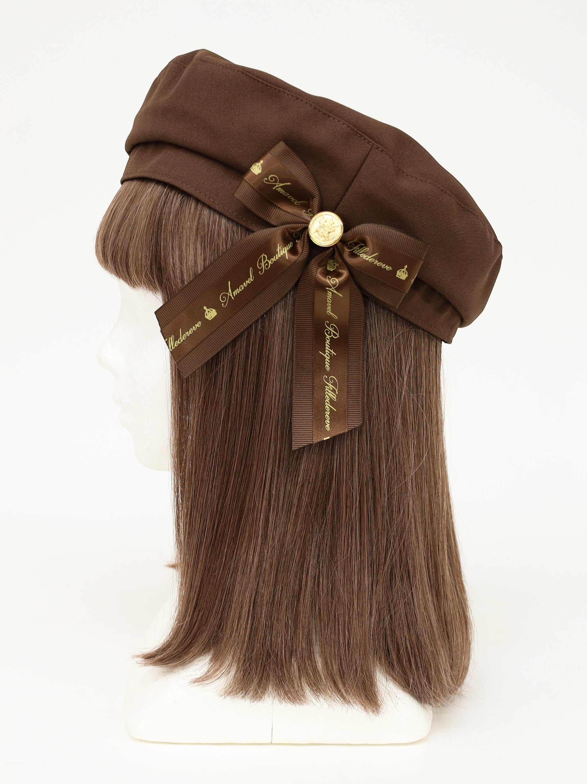 ロゴリボンブローチ付ベレー帽 |Amavel(アマベル)公式サイト