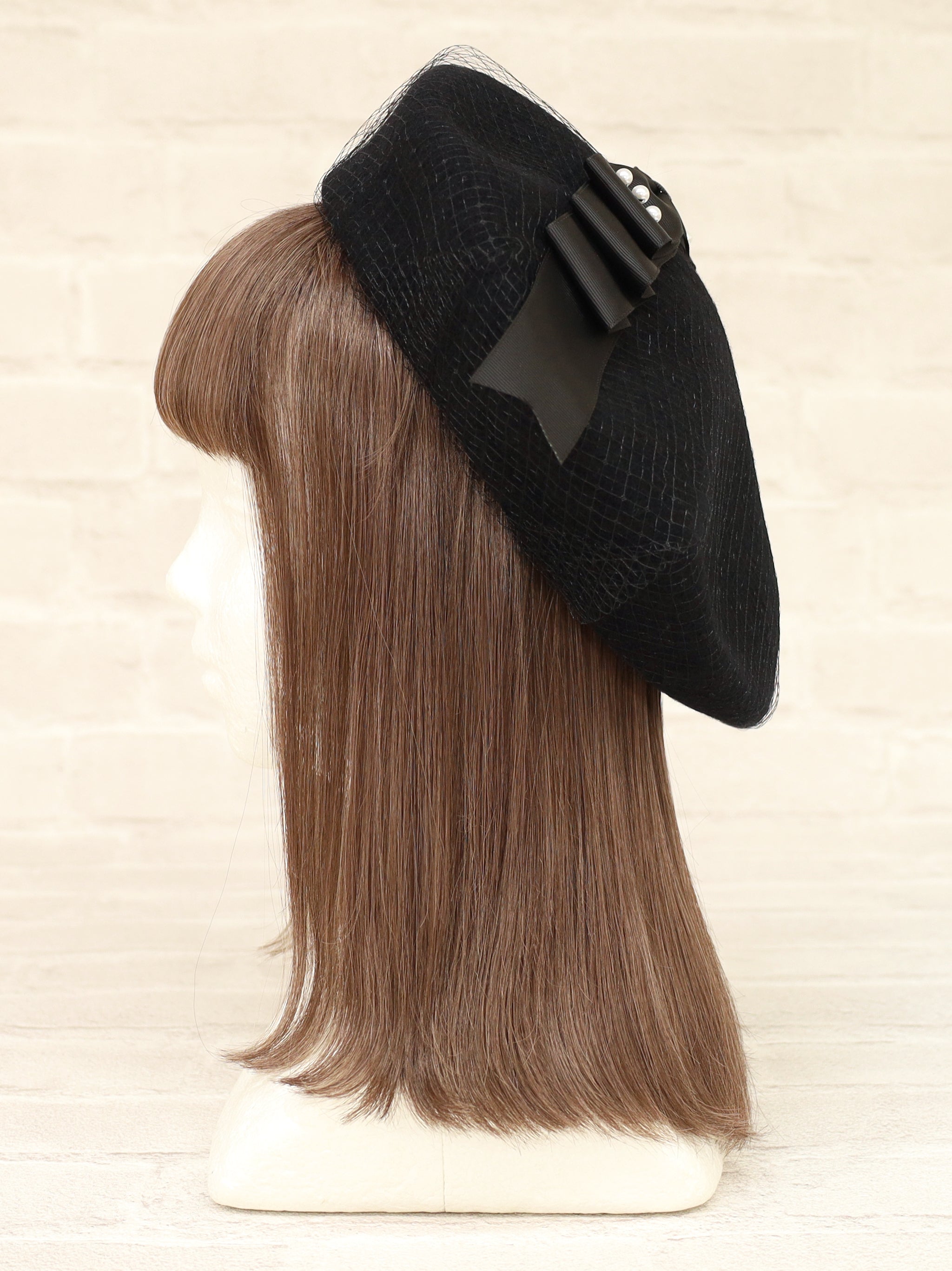 【アウトレットセール対象】チュールリボン付フェルトベレー帽 |Amavel(アマベル)公式サイト