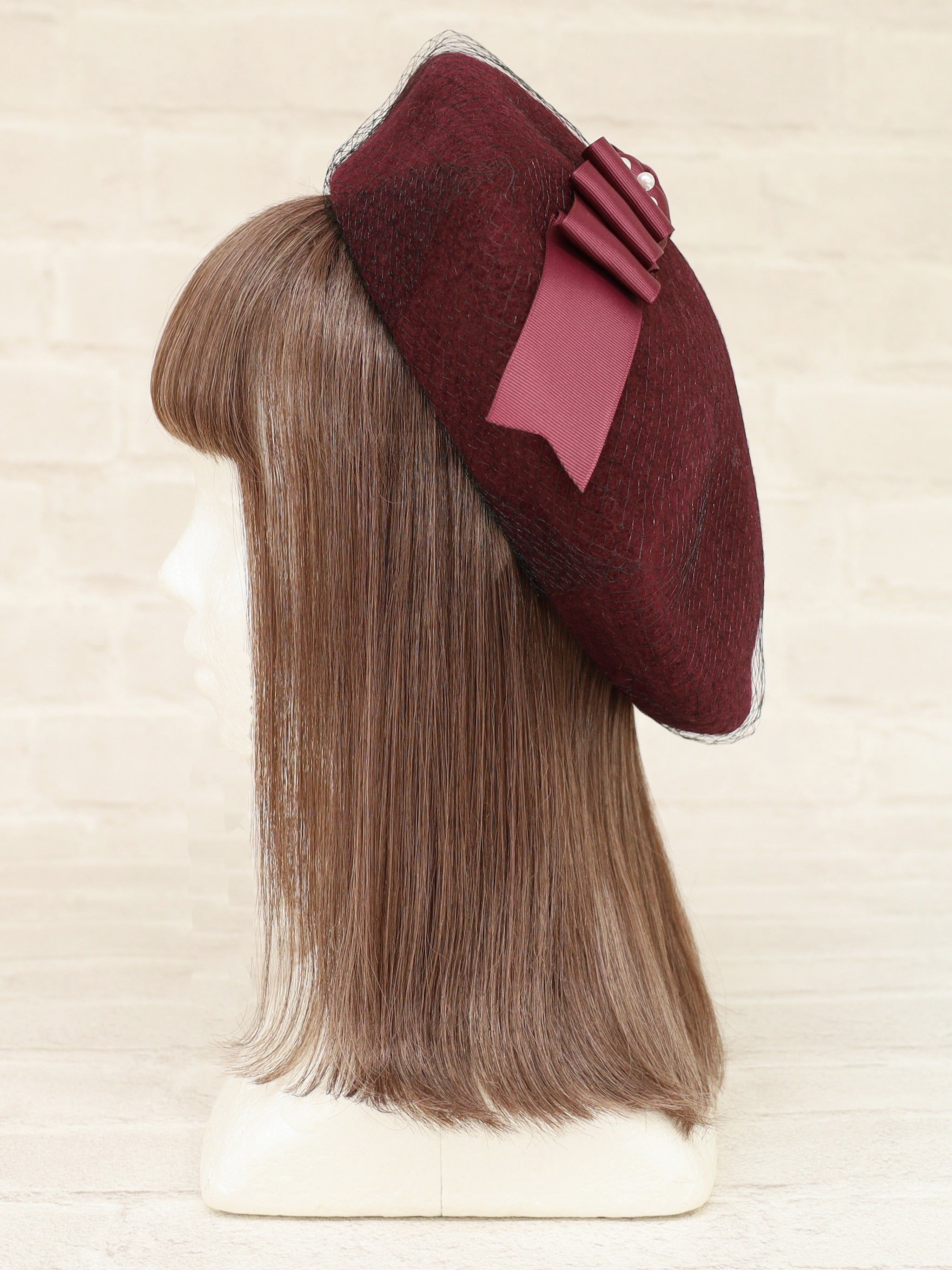 チュールリボン付フェルトベレー帽 |Amavel(アマベル)公式サイト